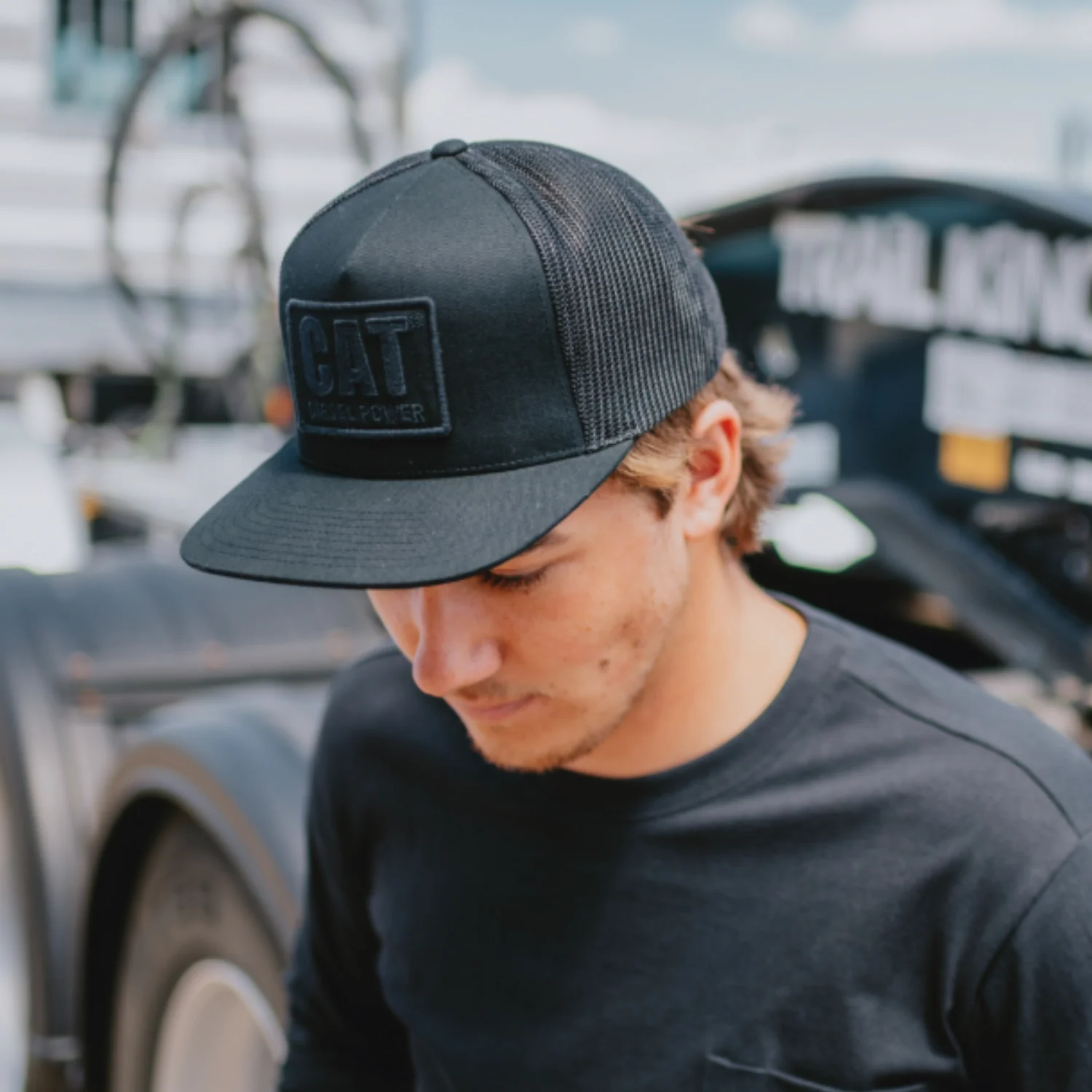 CAT Men's Diesel Power Flat Bill Cap - Image 6
