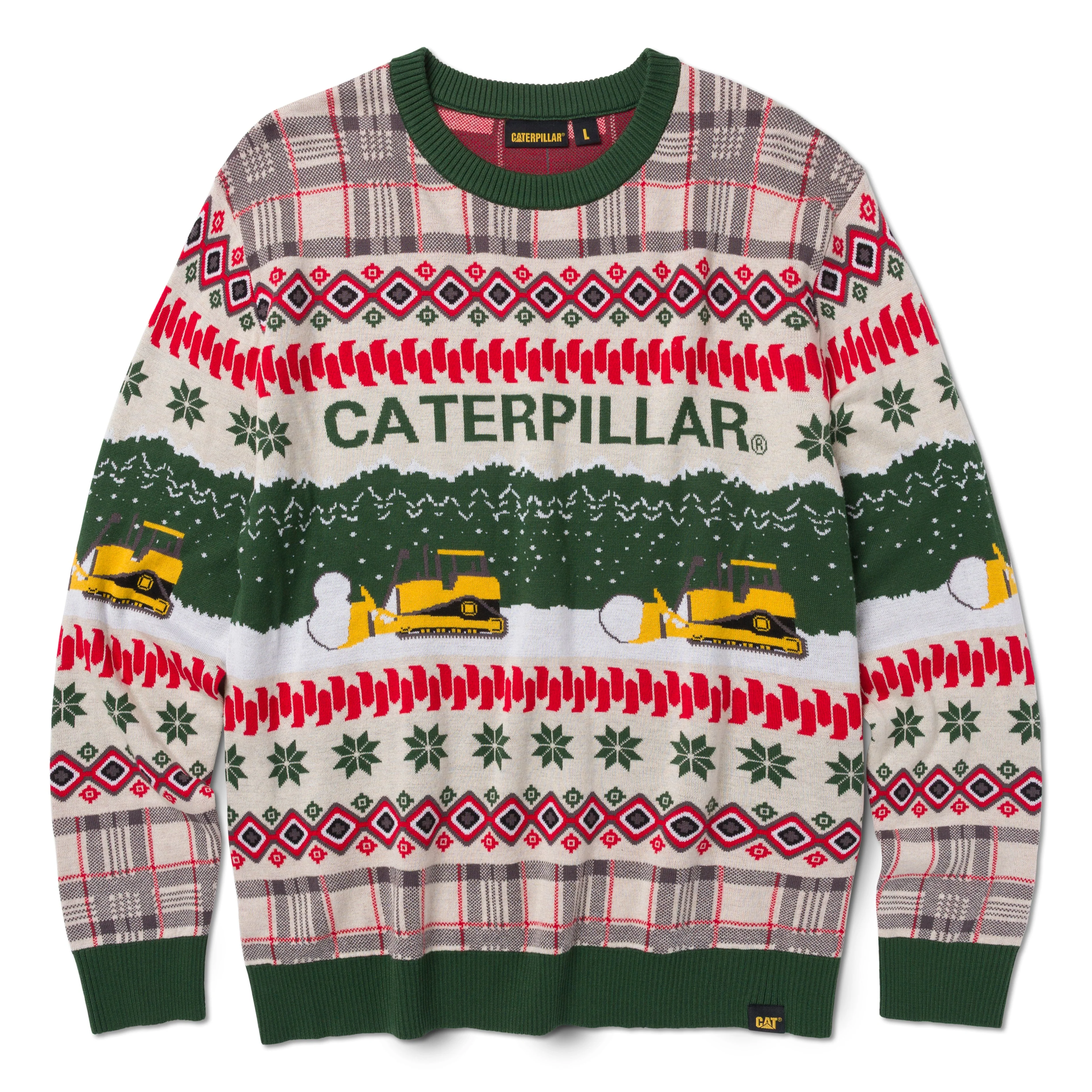 CAT Snowdozer Graphic Christmas Sweater