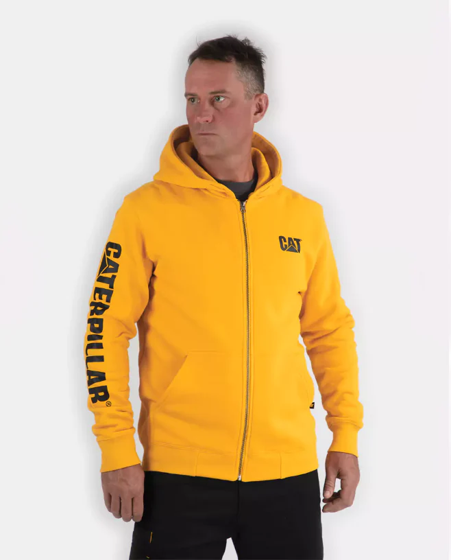 CAT Men's Full Zip Hooded Sweatshirt - Image 3