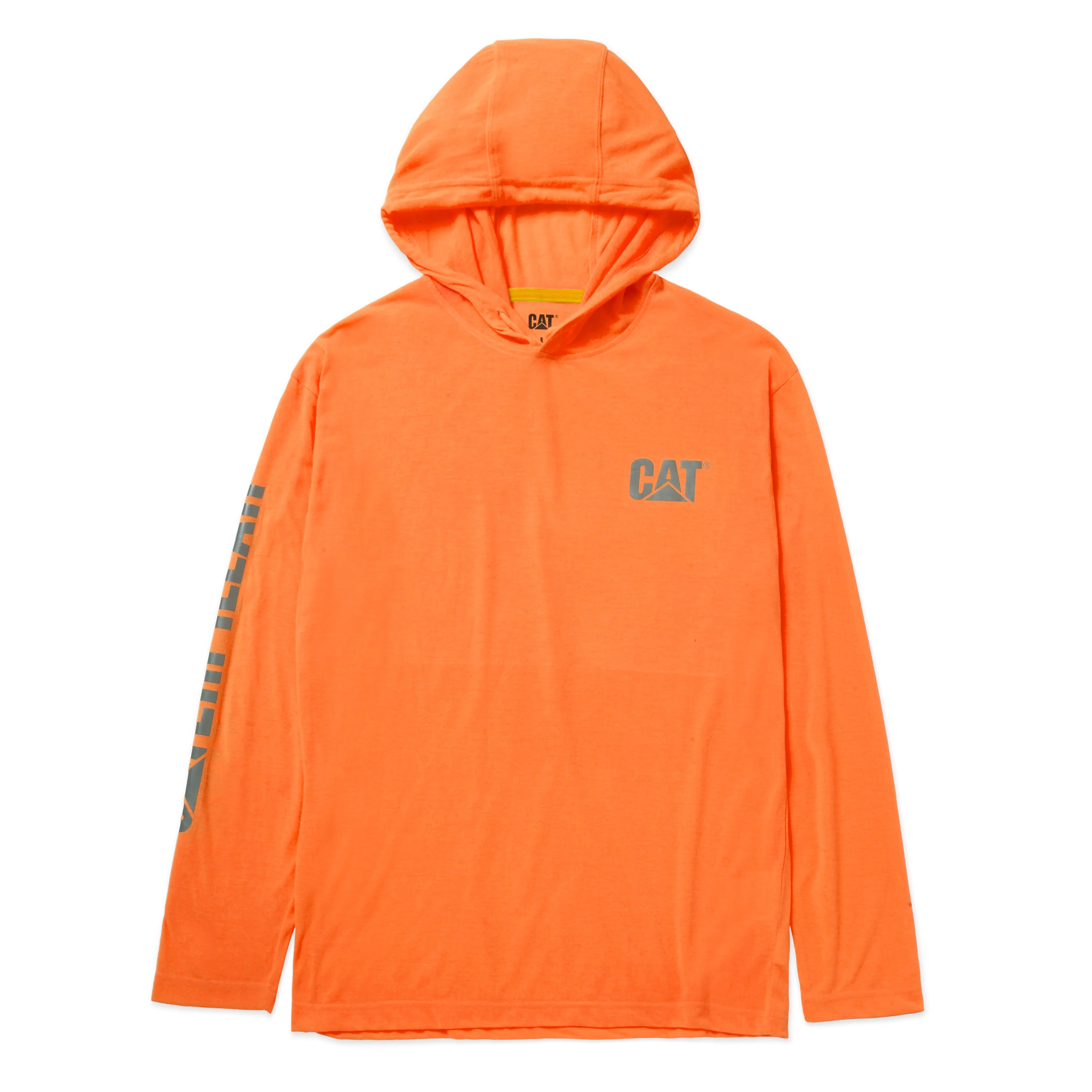 CAT Men's Hi-Vis UPF Hooded Long Sleeve T-Shirt - Image 10