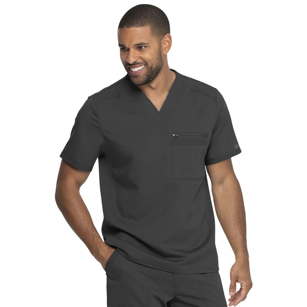 Dickies Men's Tuckable V-Neck Scrub Top - Image 7