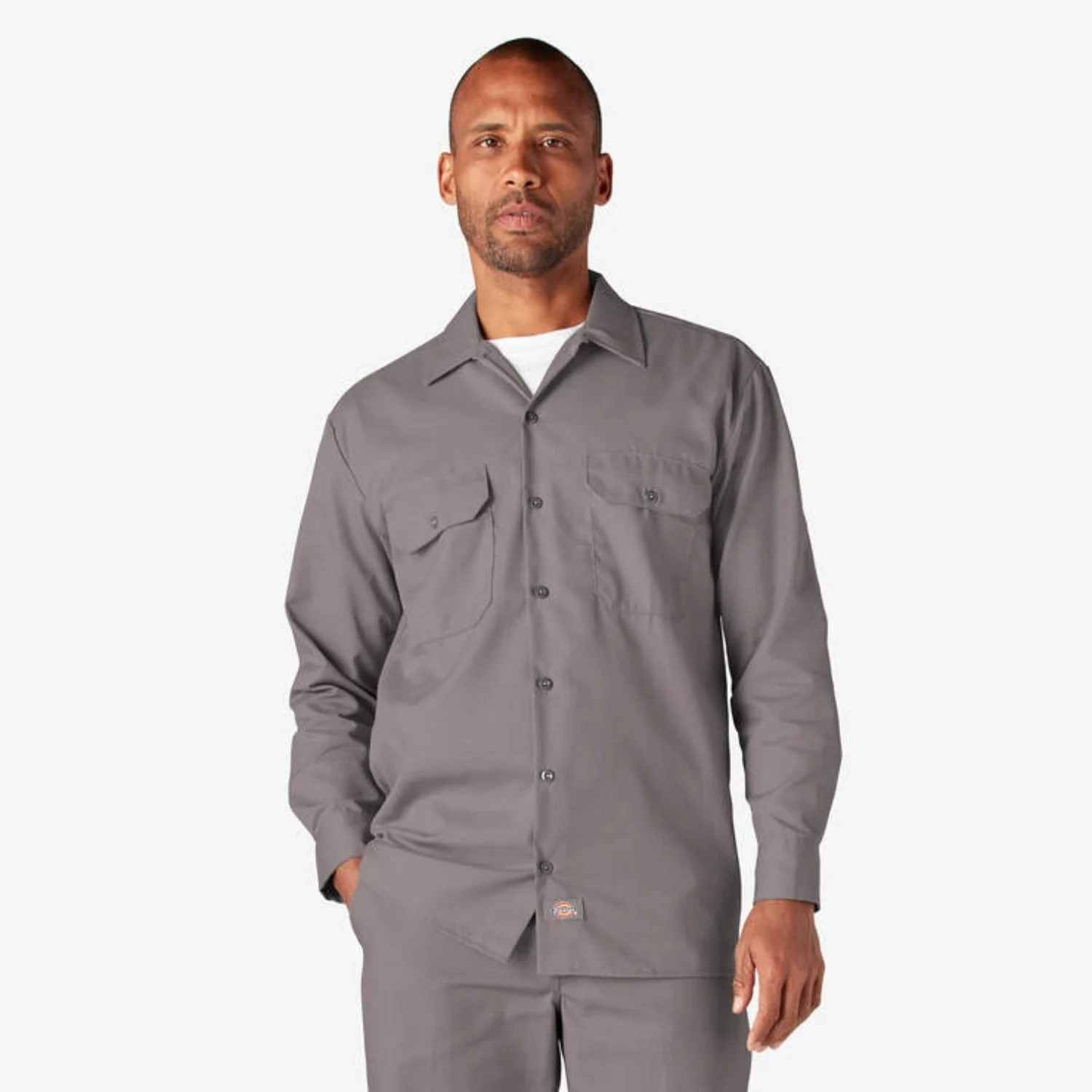 Dickies Men's Button-Down Chest Pocket Long Sleeve Work Shirt - Image 2