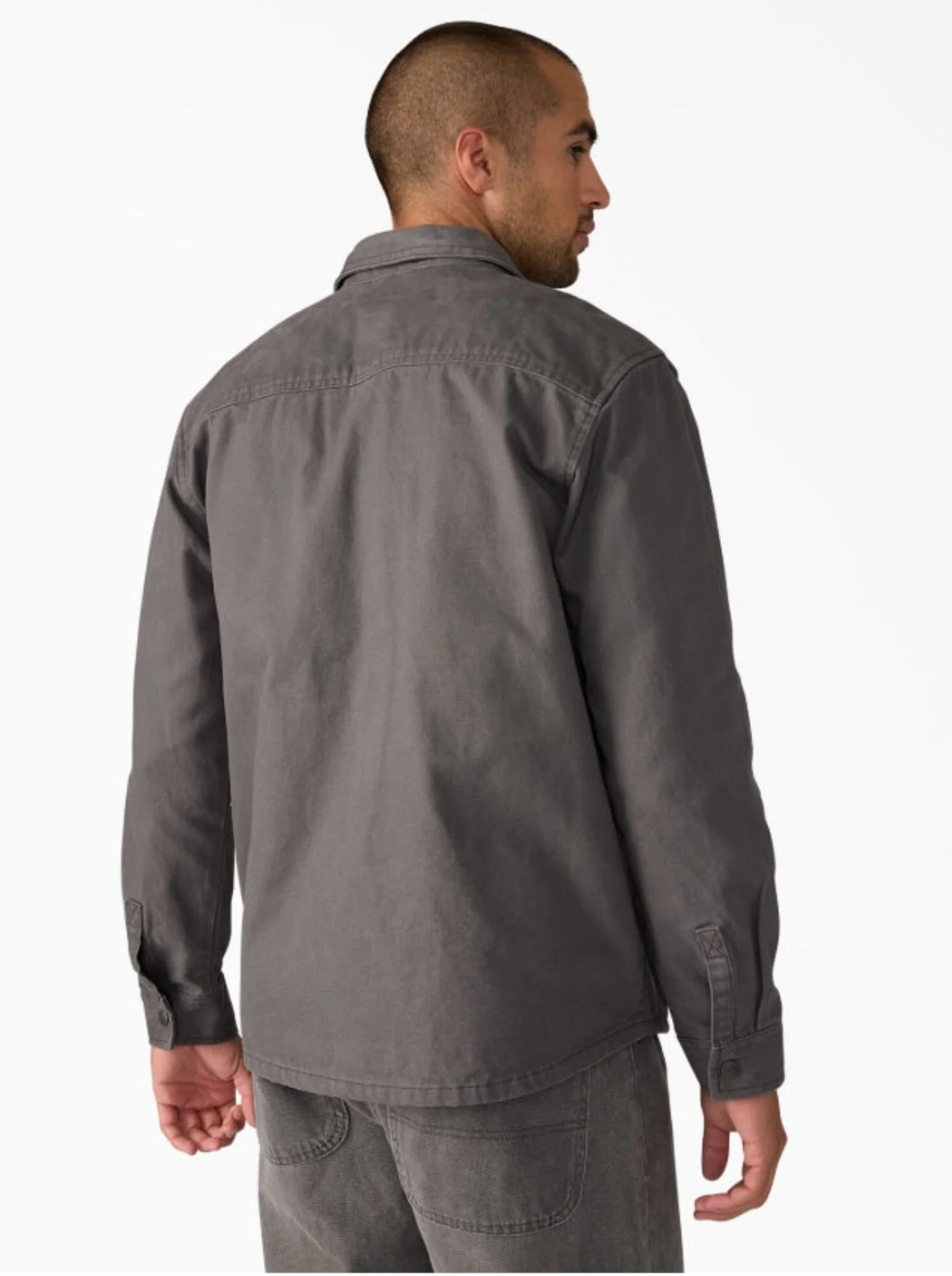 Dickies Men's Duck Brushed Cotton Snap-Front Shirt Jac - Image 10