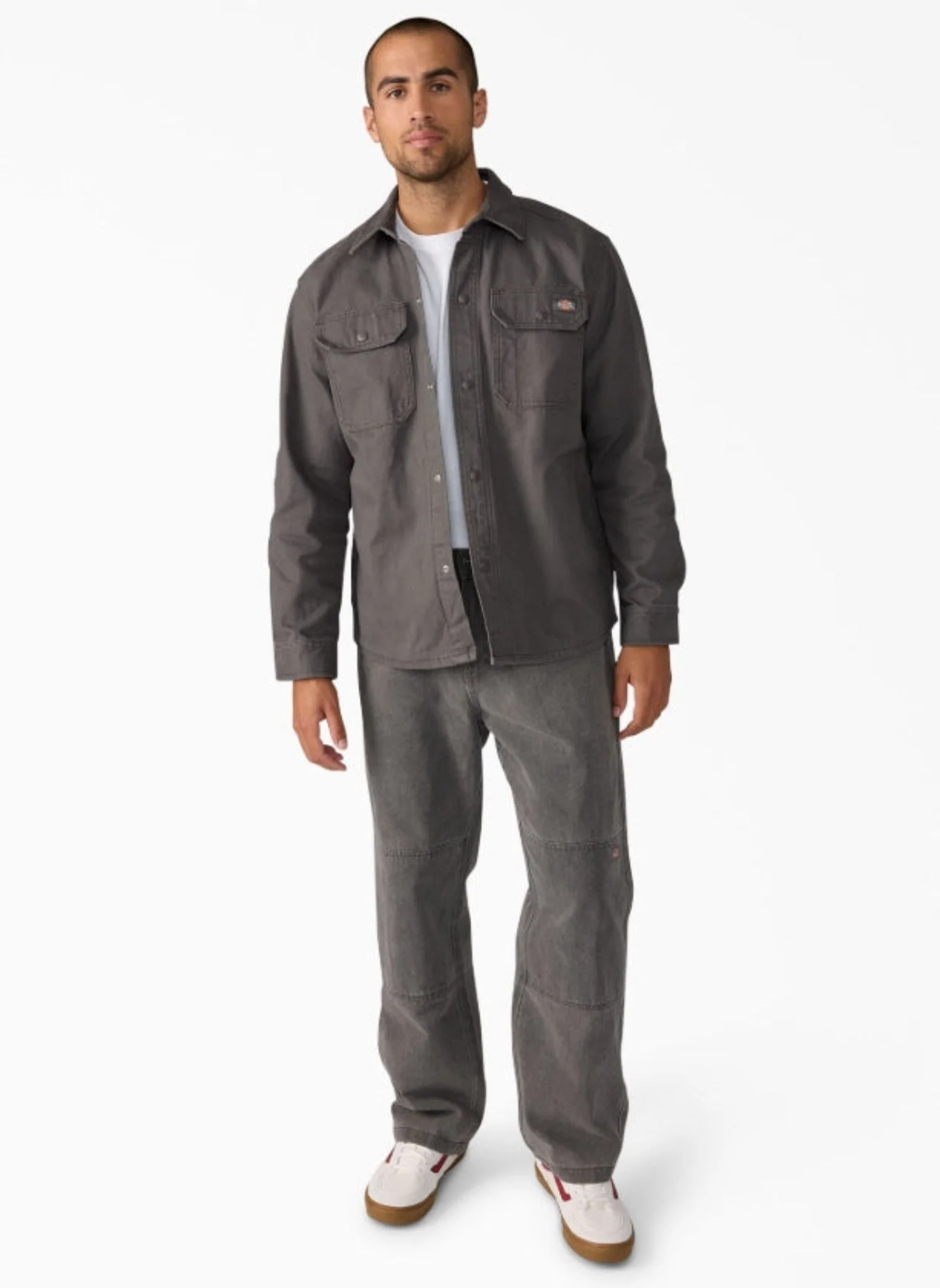 Dickies Men's Duck Brushed Cotton Snap-Front Shirt Jac - Image 11