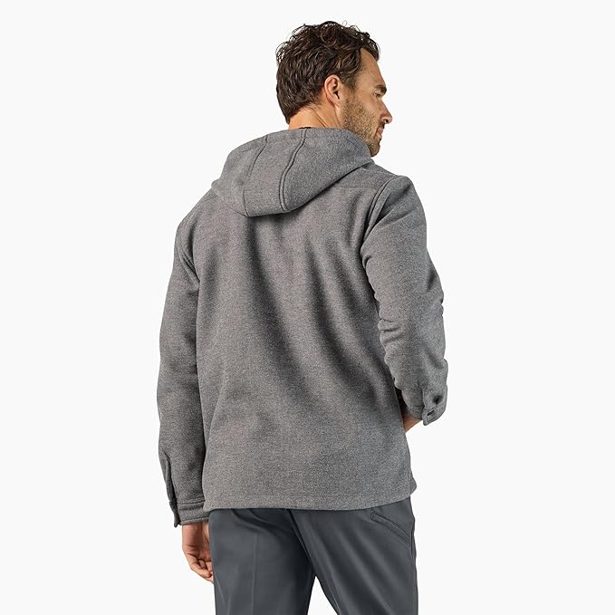 Dickies Men's DWR Bonded Relaxed Fit Snap-Up Hooded Shirt Jac - Image 3
