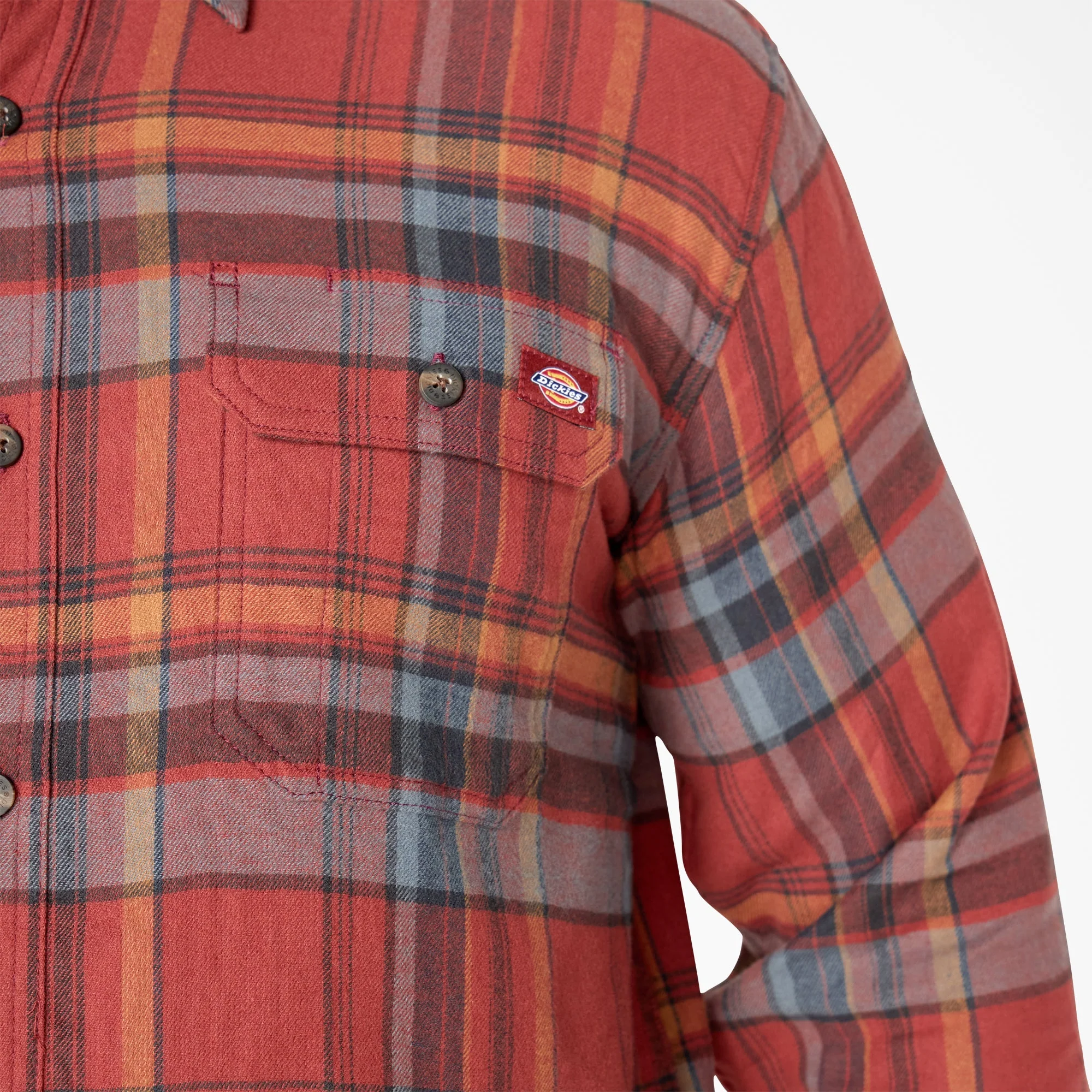 Dickies Men's Flex Long Sleeve Flannel Shirt - Image 6