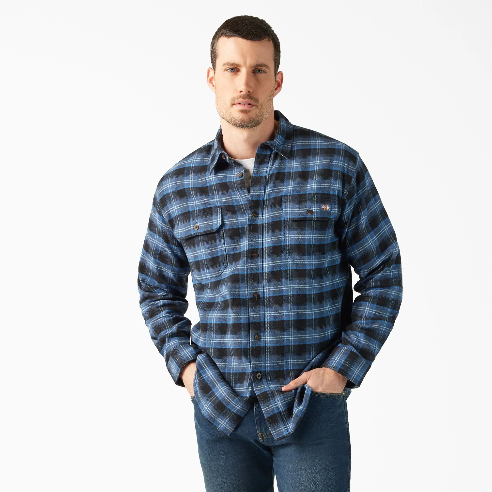 Dickies Men's Flex Long Sleeve Flannel Shirt - Image 9