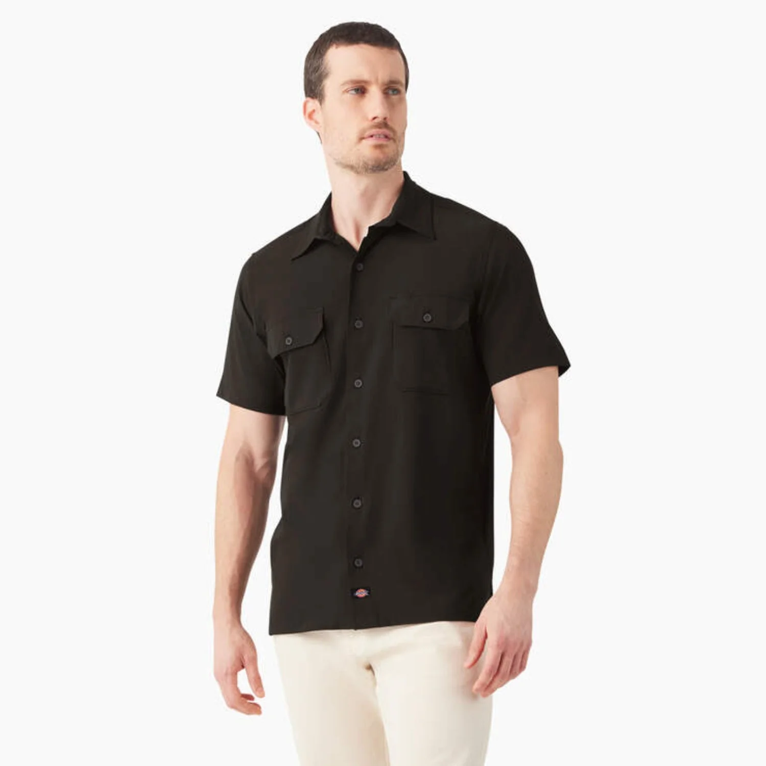 Dickies Men's Performance Button-Down Short Sleeve Work Shirt