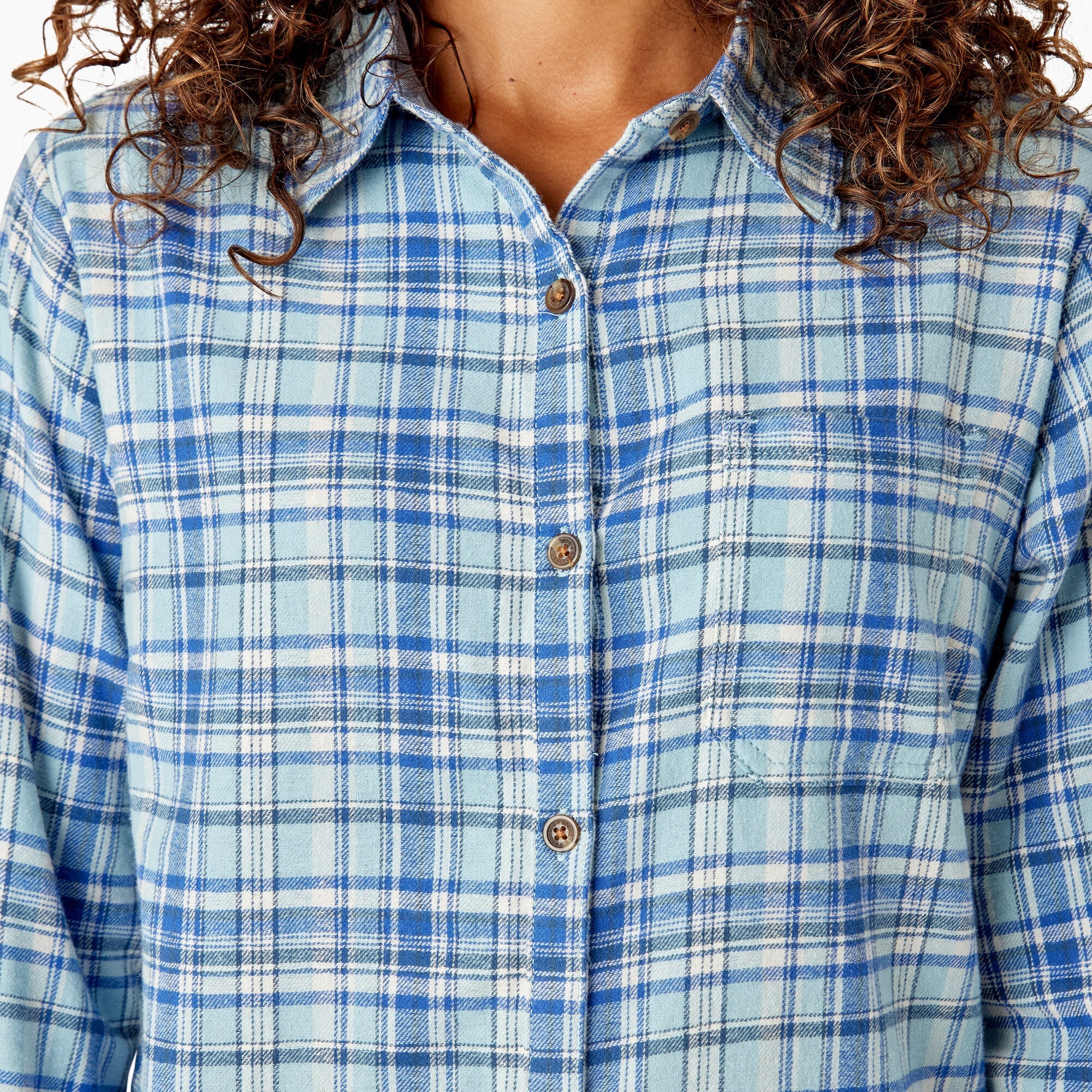 Dickies Women's Plaid Long Sleeve Flannel Shirt - Image 4