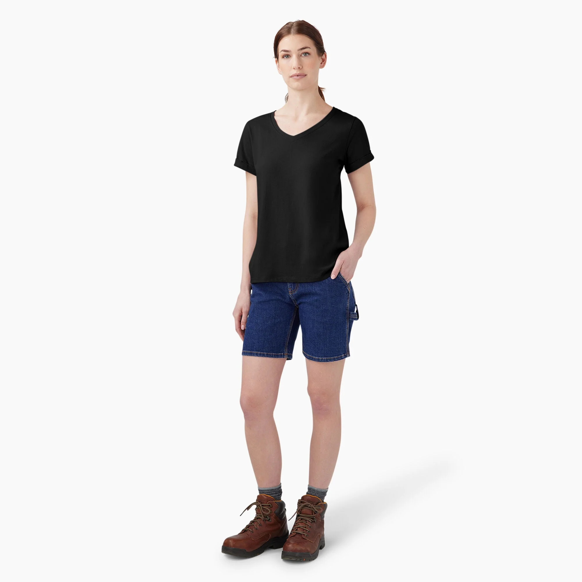 Dickies Women's V-Neck T-Shirt - Image 4