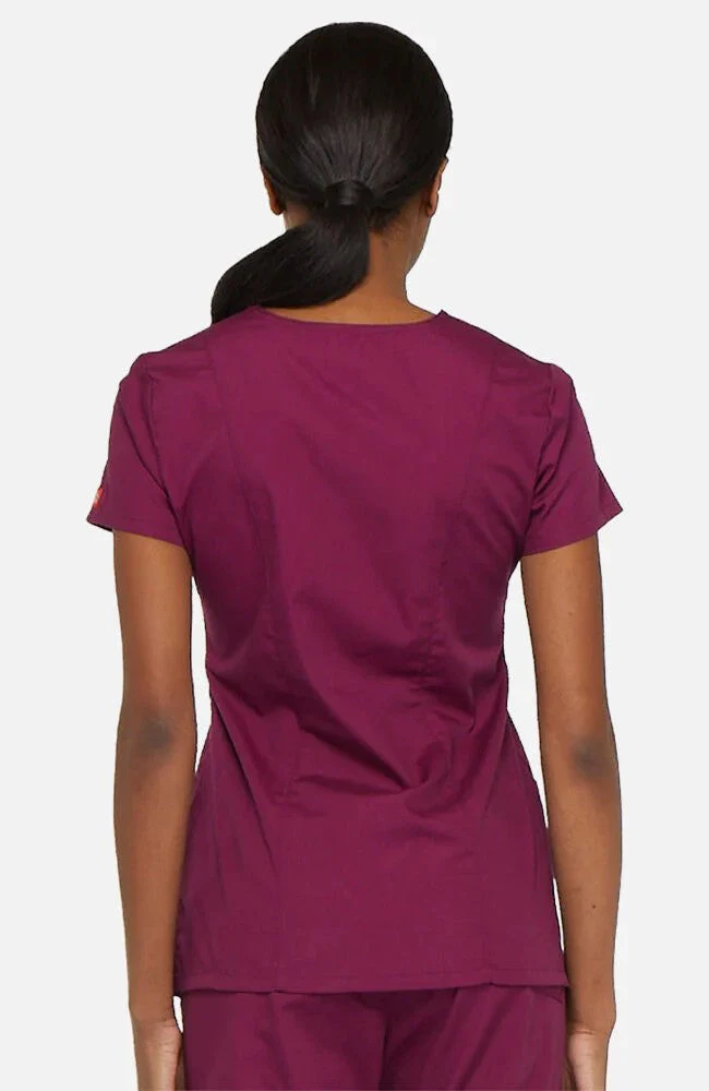 Dickies Women's 5-Pocket Shaped V-Neck Scrub Top - Image 10