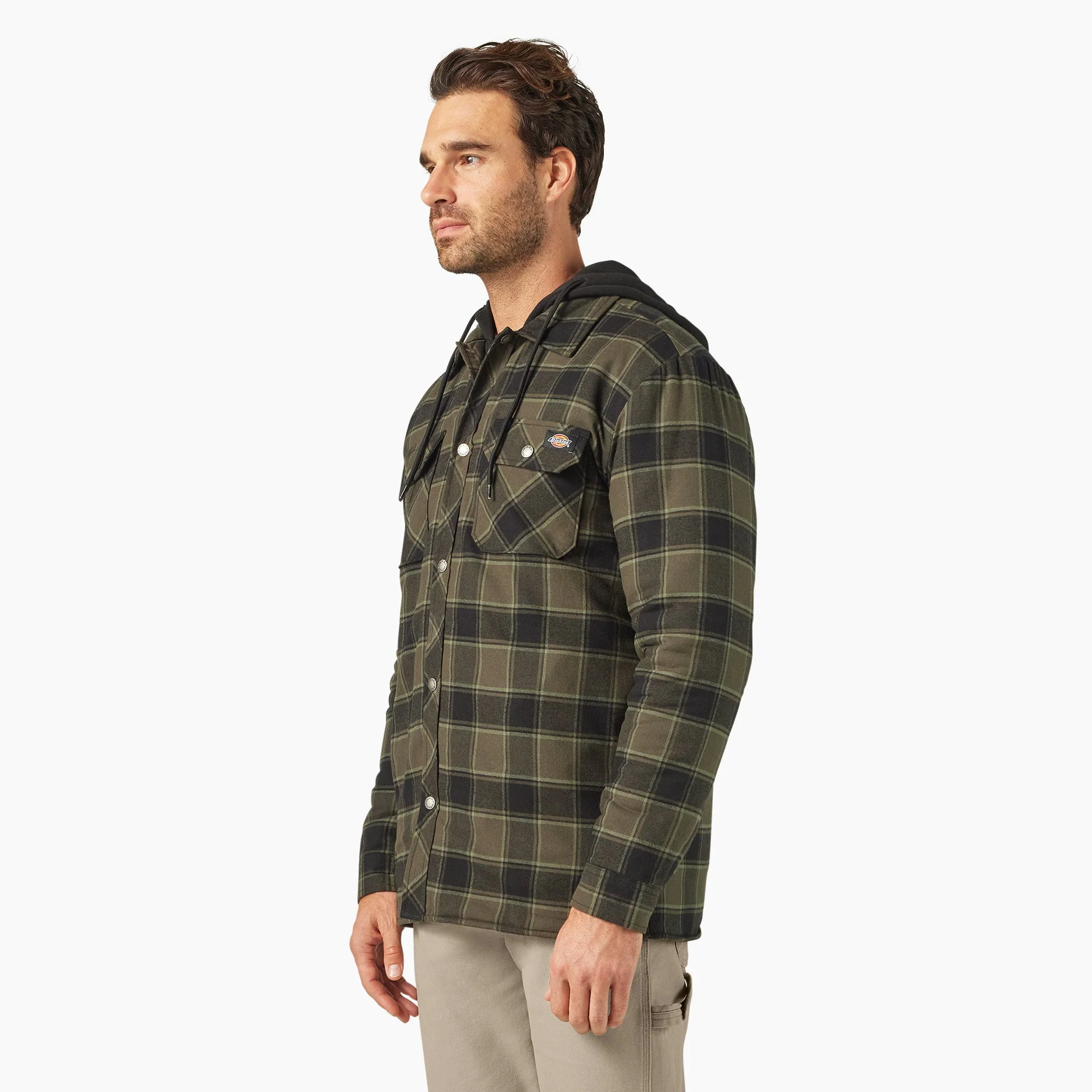 Dickies Men's Durable Water Repellent Hooded Flannel Shirt Jac - Image 10