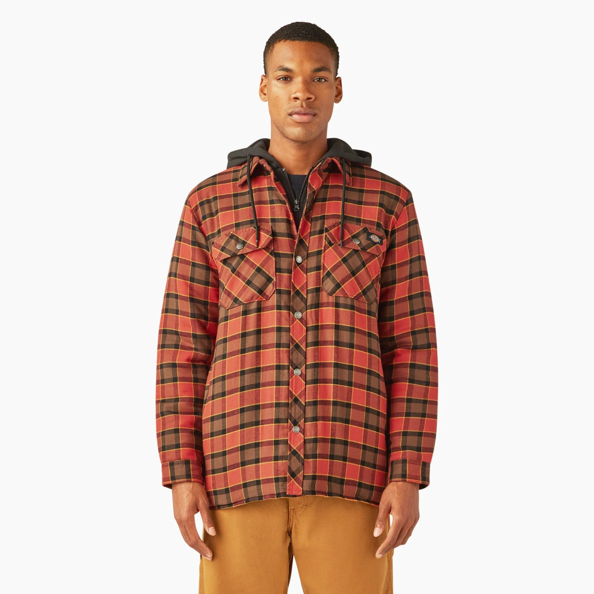 Dickies Men's Durable Water Repellent Hooded Flannel Shirt Jac - Image 3