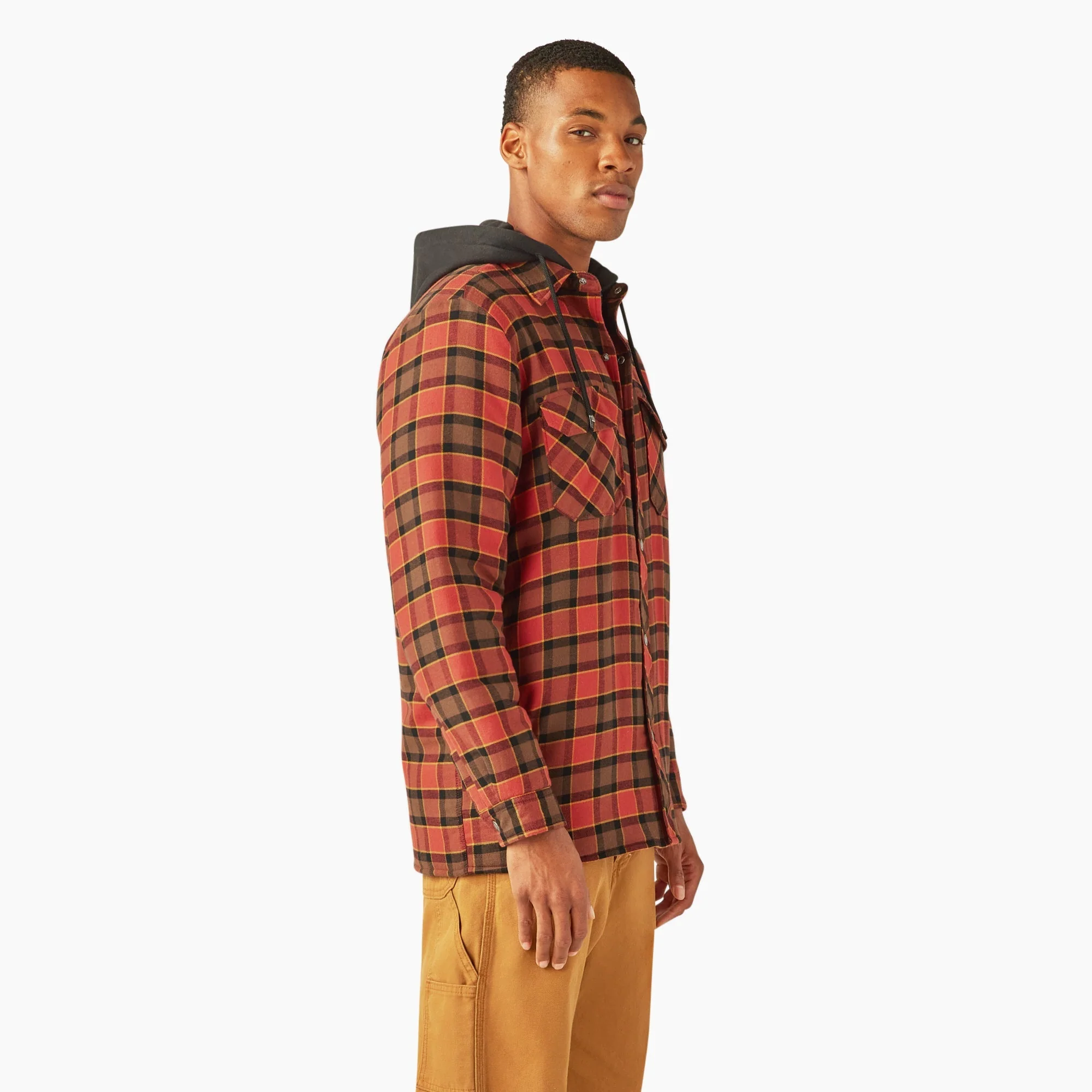 Dickies Men's Durable Water Repellent Hooded Flannel Shirt Jac - Image 4