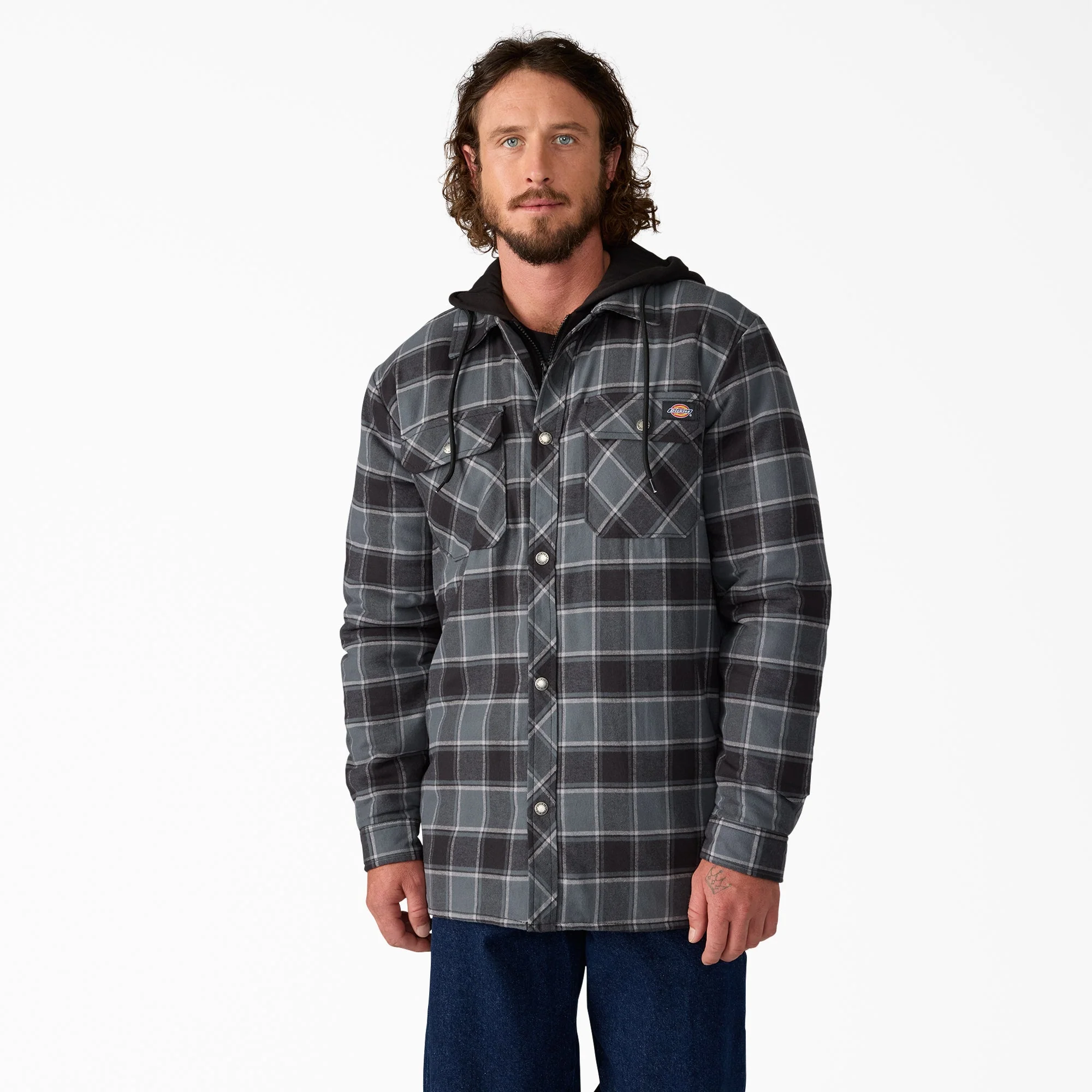 Dickies Men's Durable Water Repellent Hooded Flannel Shirt Jac - Image 6