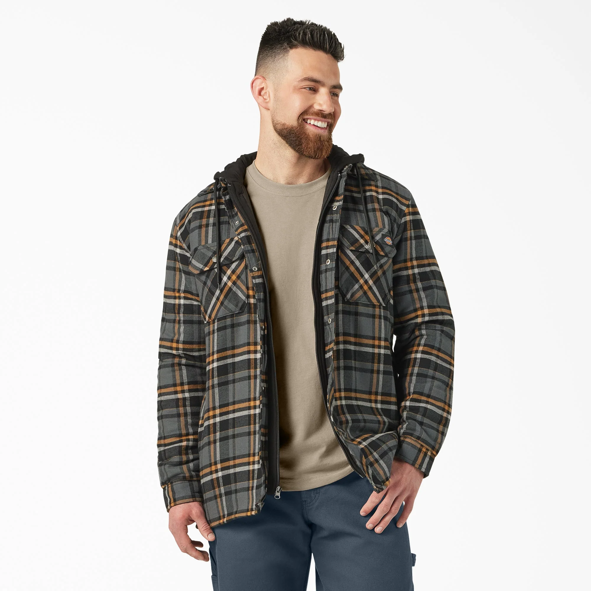 Dickies Men's Durable Water Repellent Hooded Flannel Shirt Jac - Image 8