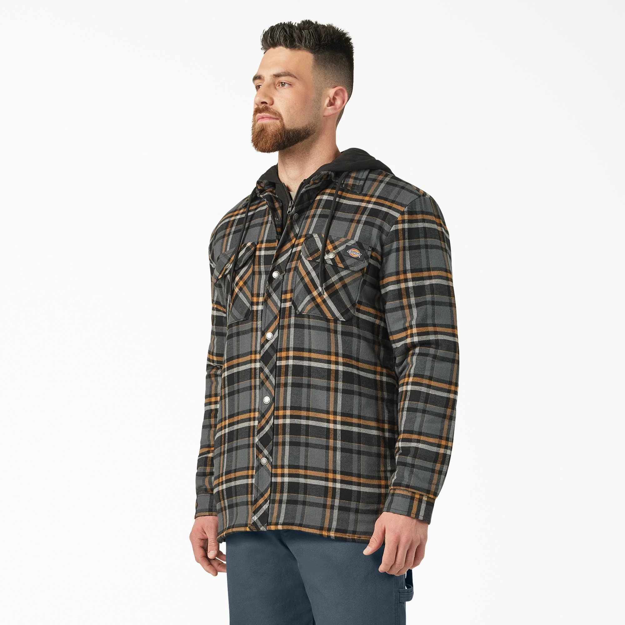 Dickies Men's Durable Water Repellent Hooded Flannel Shirt Jac - Image 9