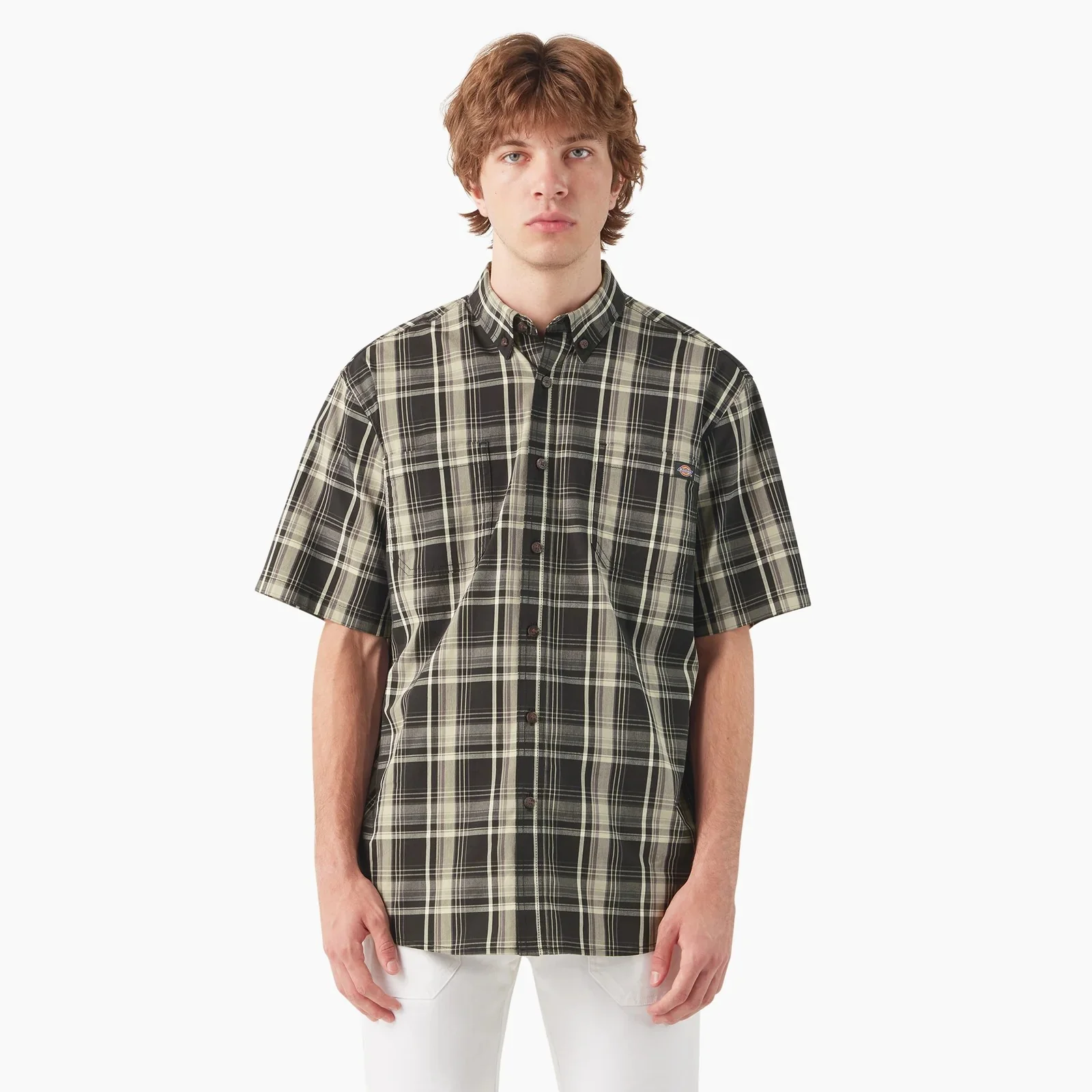 Dickies Men's FLEX Woven Short Sleeve Button-Down Shirt - Image 3