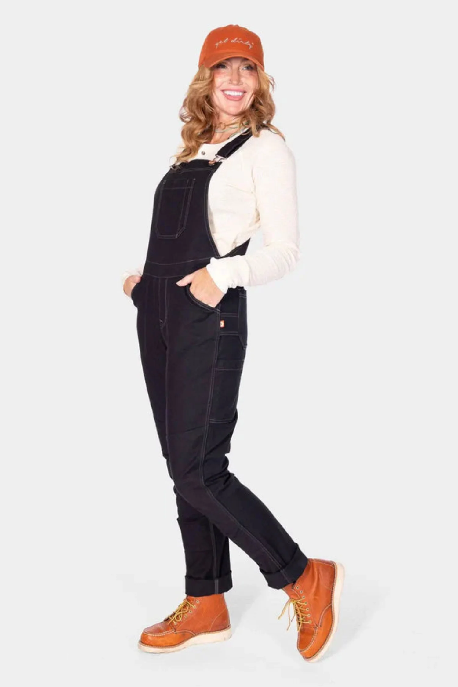 Dovetail Workwear Women's GO TO Double-Knee Stretch Canvas Bib