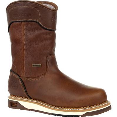 Georgia Boot Men's AMP Waterproof EH 10" Wedge Sole Soft Toe Wellington Boot - Image 5
