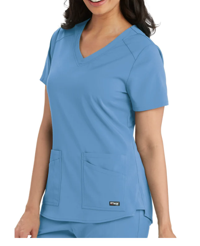 Grey's Anatomy Women's Stretch Emma 4-Pocket V-Neck Scrub Top - Image 4