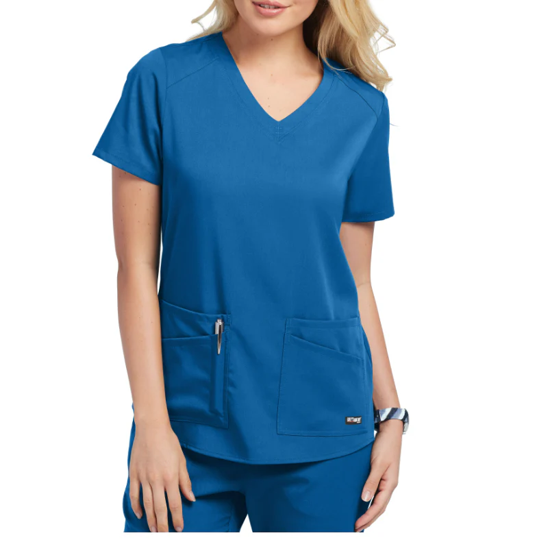 Grey's Anatomy Women's Stretch Emma 4-Pocket V-Neck Scrub Top - Image 5