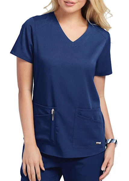 Grey's Anatomy Women's Stretch Emma 4-Pocket V-Neck Scrub Top - Image 6