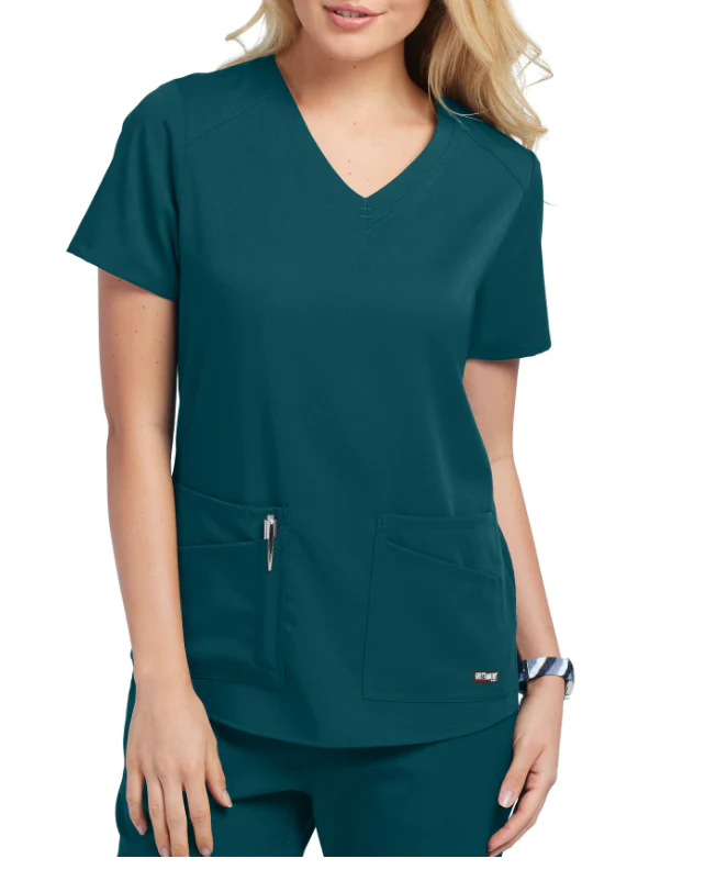 Grey's Anatomy Women's Stretch Emma 4-Pocket V-Neck Scrub Top - Image 7