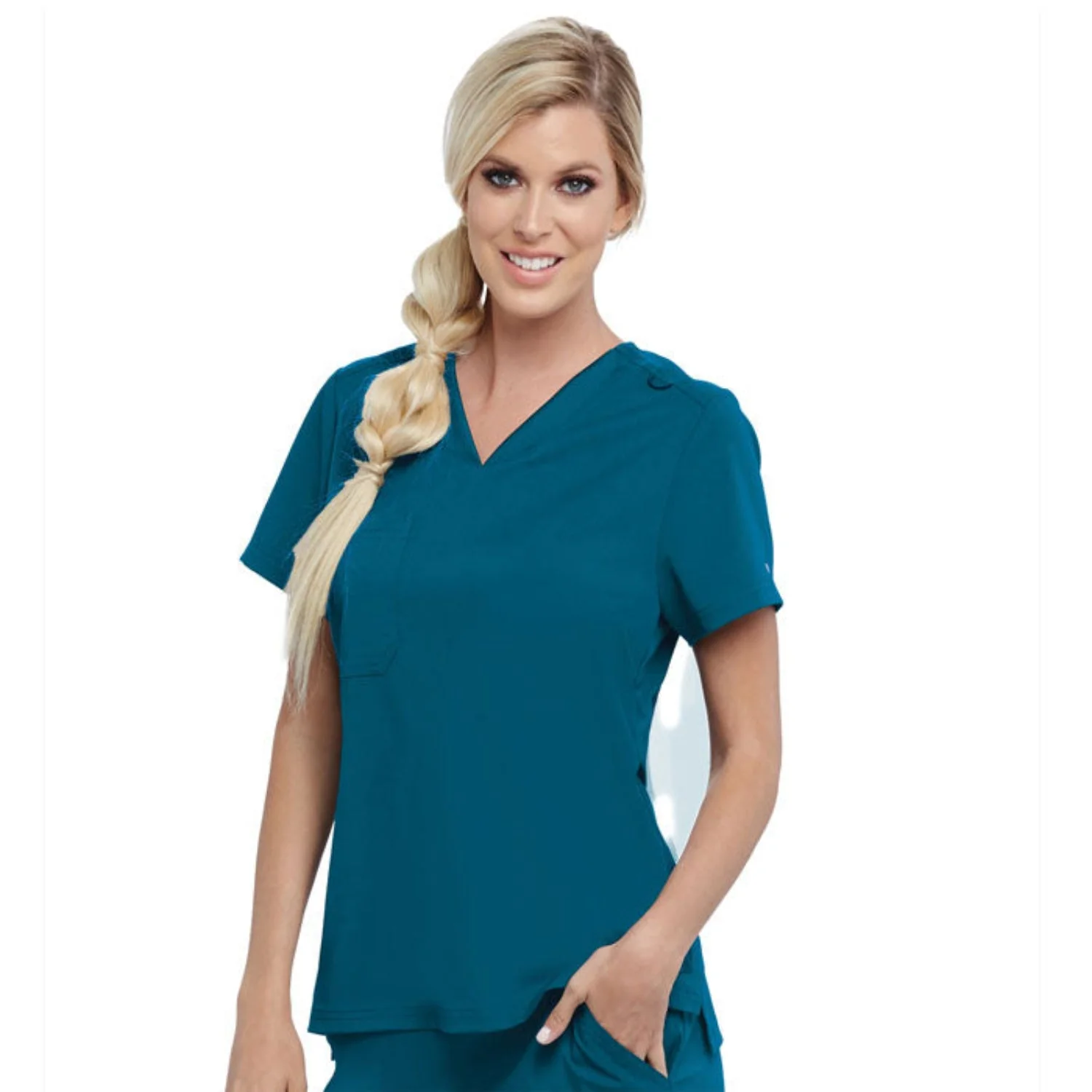 Grey's Anatomy Women's Bree Stretch V-Neck Short Sleeve Scrub Top