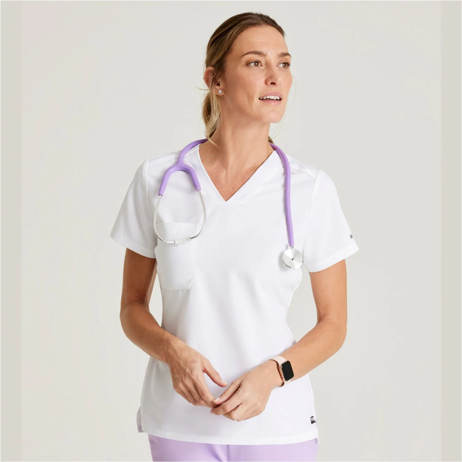 Grey's Anatomy Women's Bree Stretch V-Neck Short Sleeve Scrub Top - Image 4