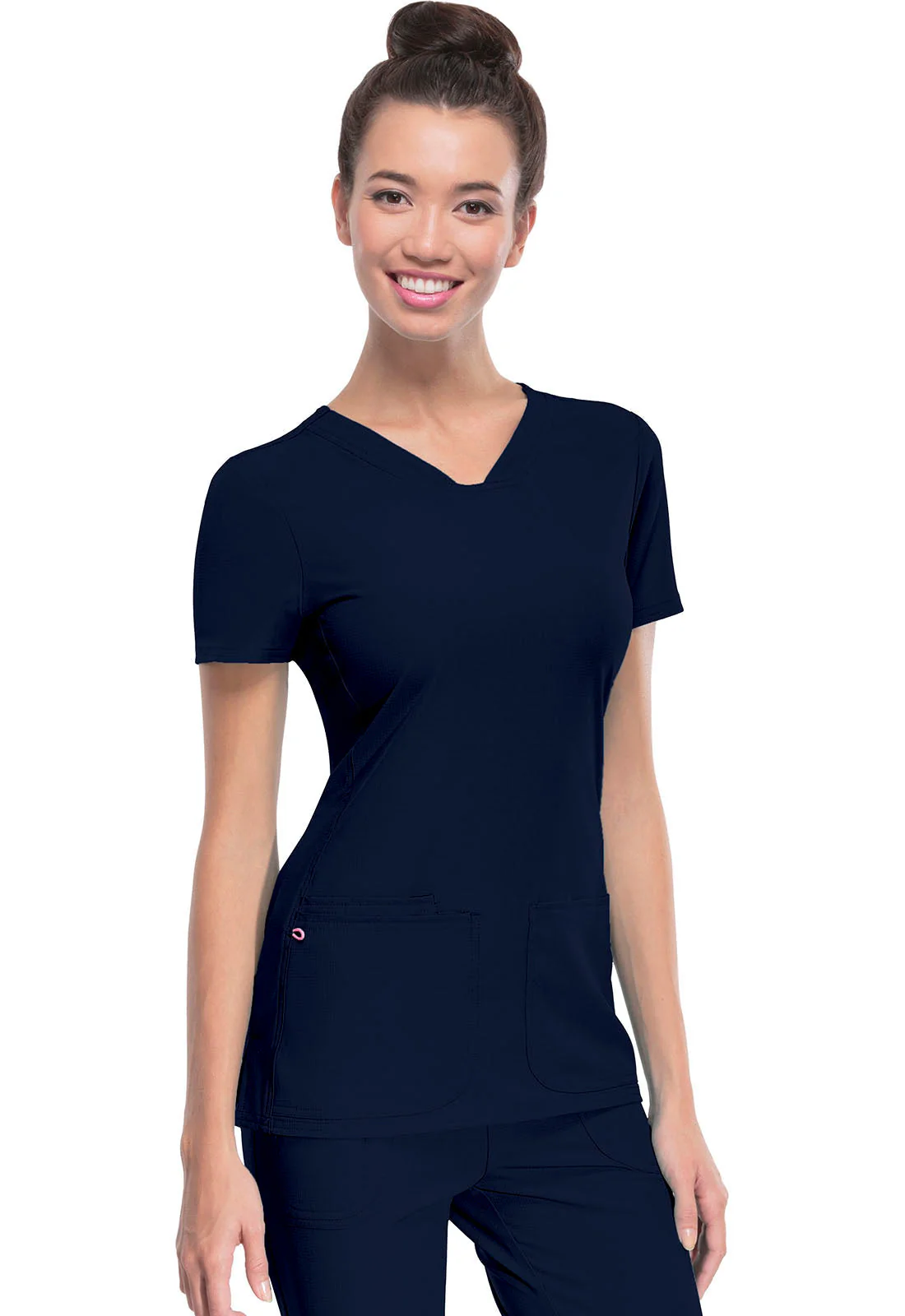 HeartSoul Women's Pitter-Pat V-Neck Solid Scrub Top - Image 3