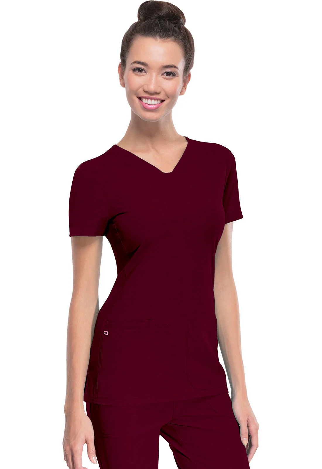 HeartSoul Women's Pitter-Pat V-Neck Solid Scrub Top - Image 9