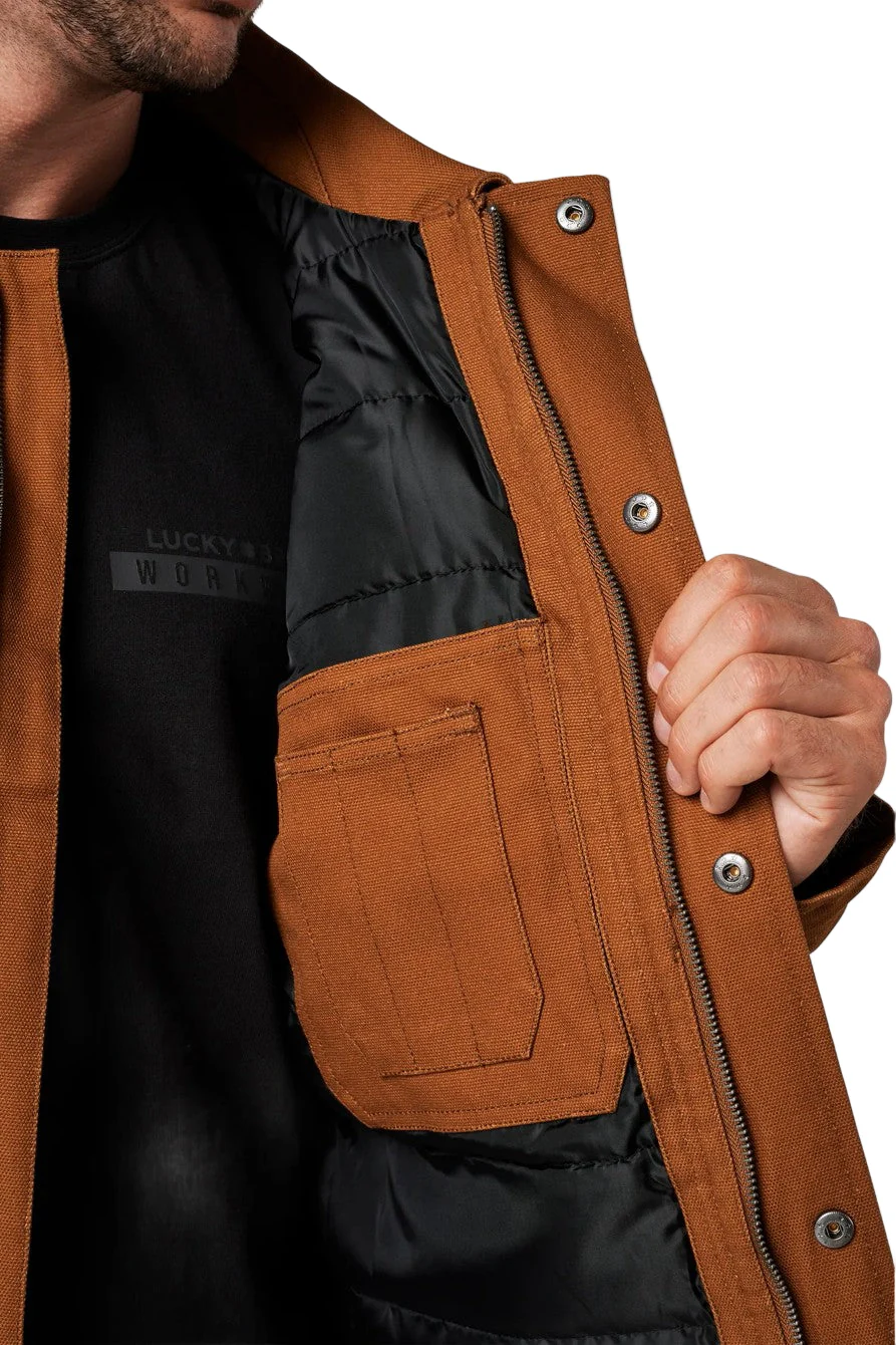 Lucky Brand Workwear Men's Canvas Chore Quilted Lined Jacket - Image 3