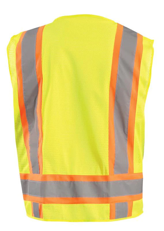 OccuNomix High Visibility Two-Tone Surveyor Mesh Vest - Image 2
