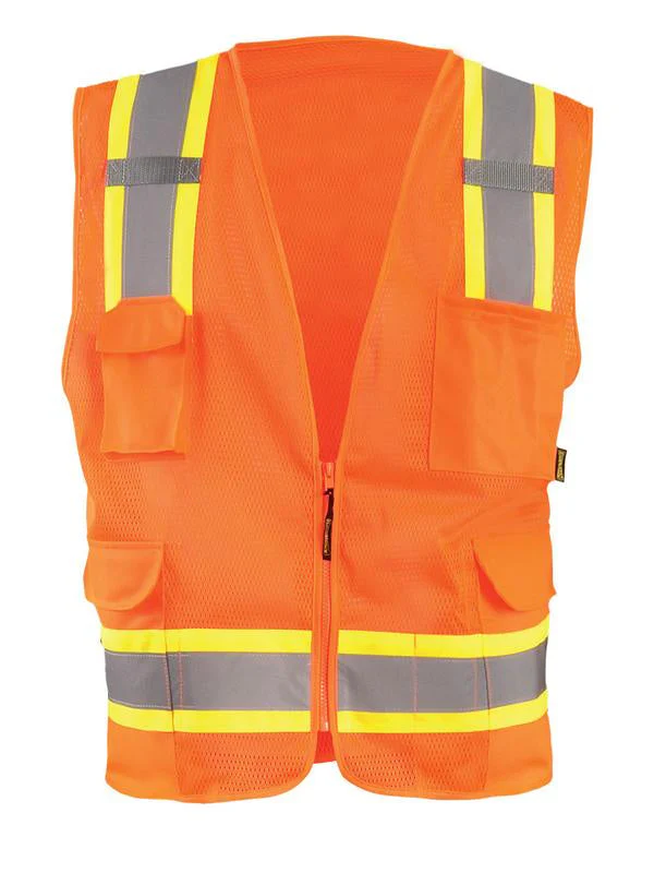 OccuNomix High Visibility Two-Tone Surveyor Mesh Vest - Image 3