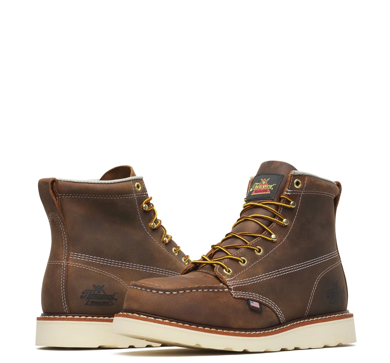 Thorogood Men's American Heritage 6" Moc Toe Steel Toe Work Boot - Image 2