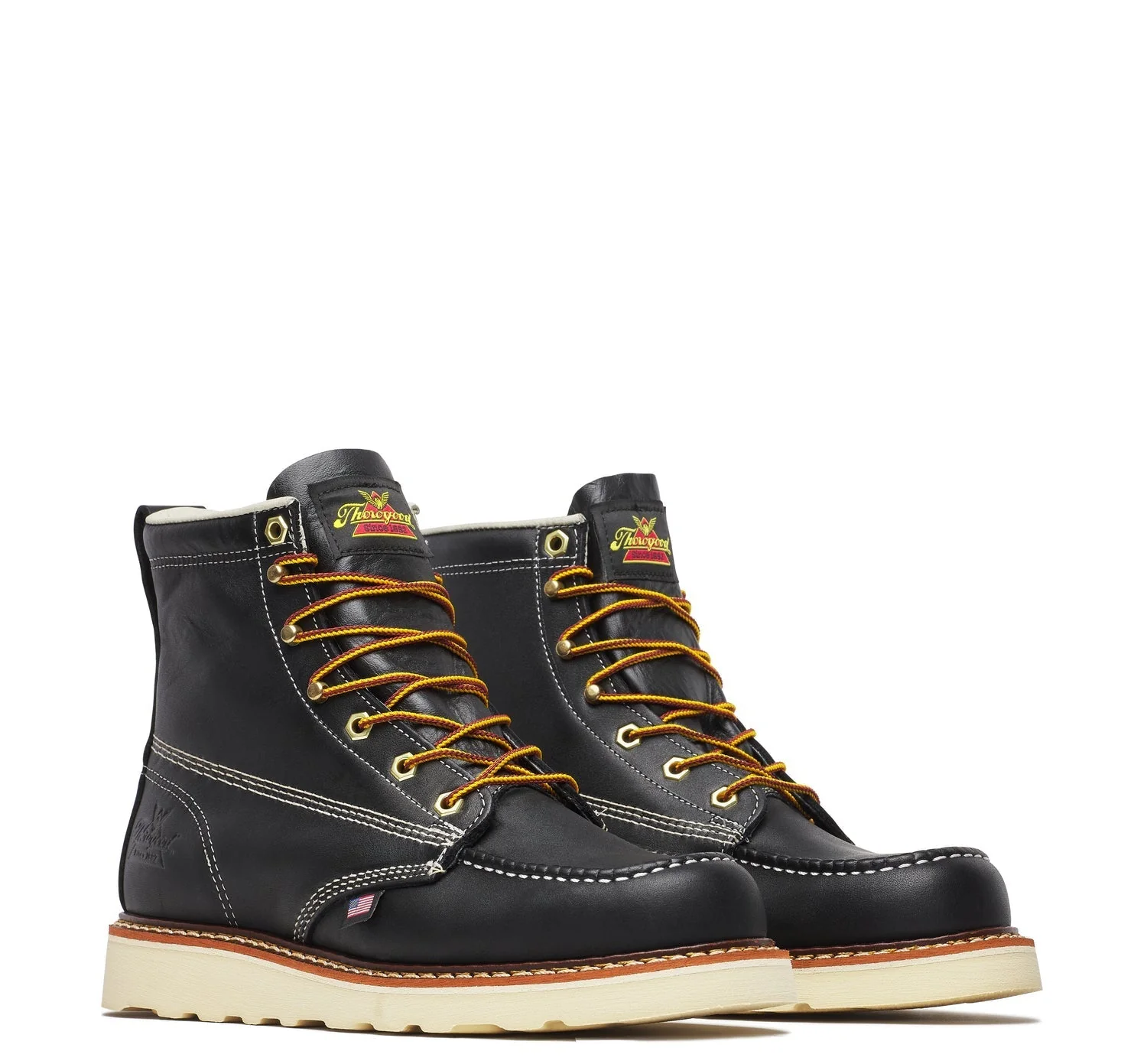 Thorogood Men's American Heritage MAXWear Wedge™ 6" Soft Toe Work Boot_Black - Image 2