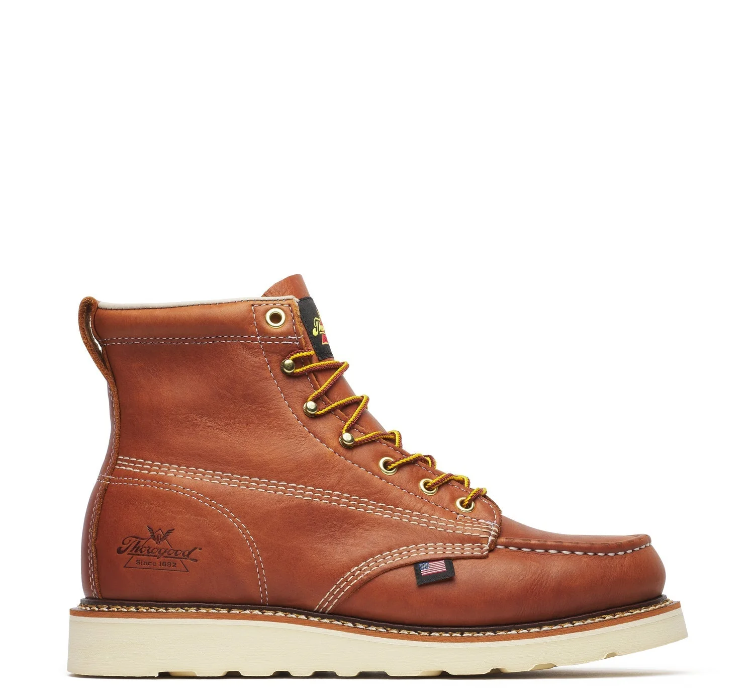 Thorogood Men's American Heritage MAXWear Wedge™ 6" Soft Toe Work Boot_Tobacco