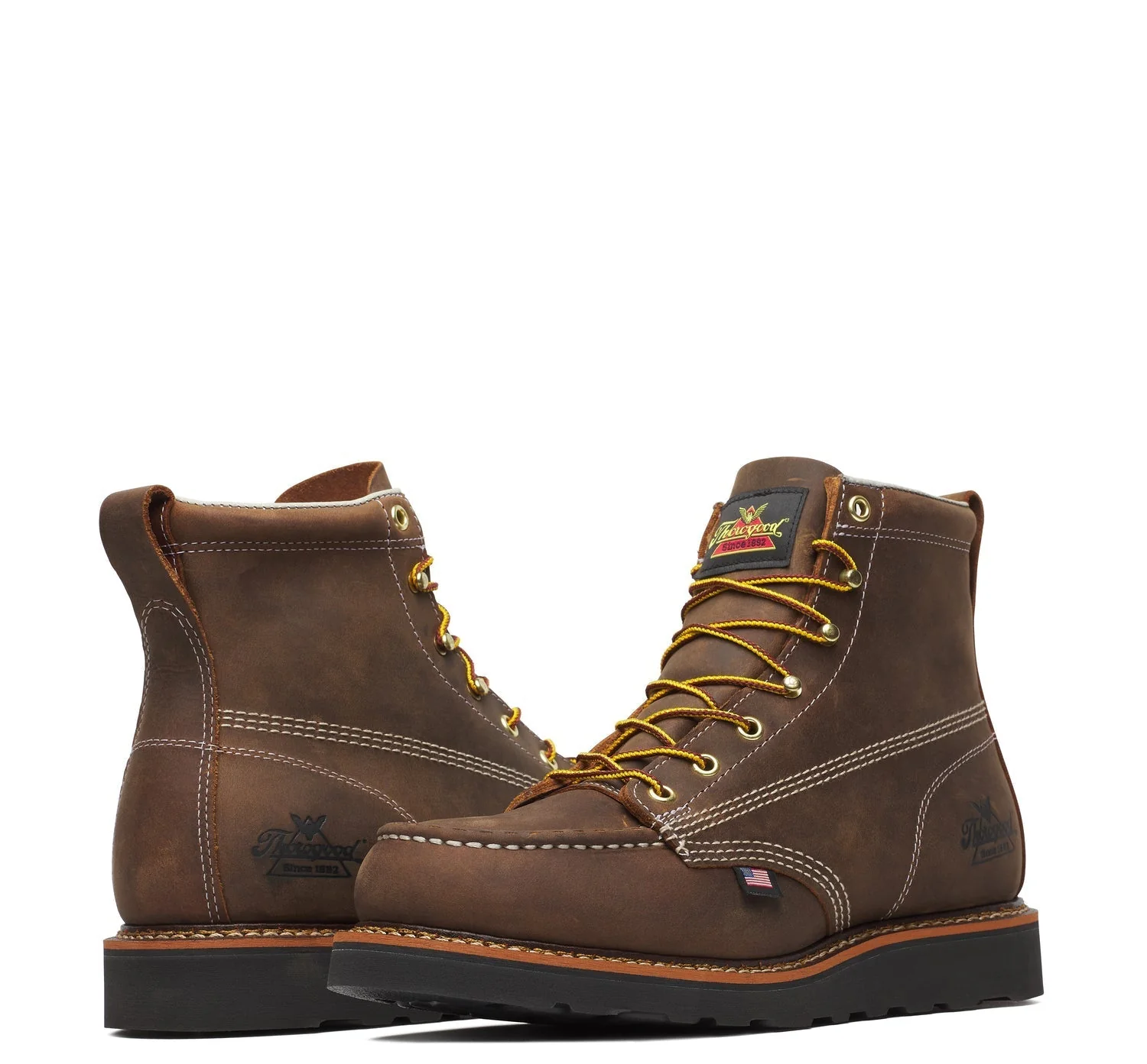 Thorogood Men's American Heritage 6" Moc Toe Wedge Boot - Image 3