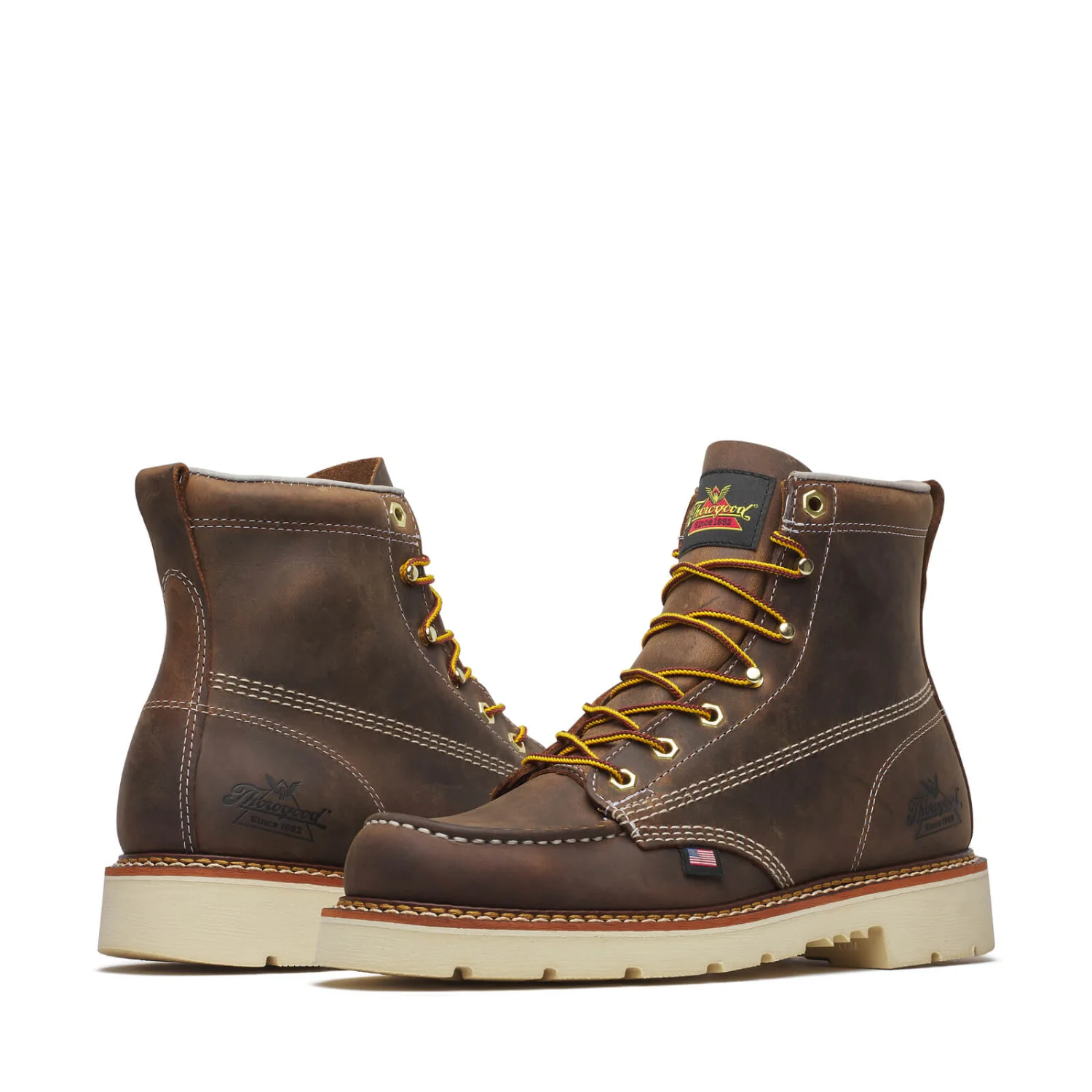 Thorogood Men's American Heritage 90° 6" Moc Toe Work Boot - Image 6
