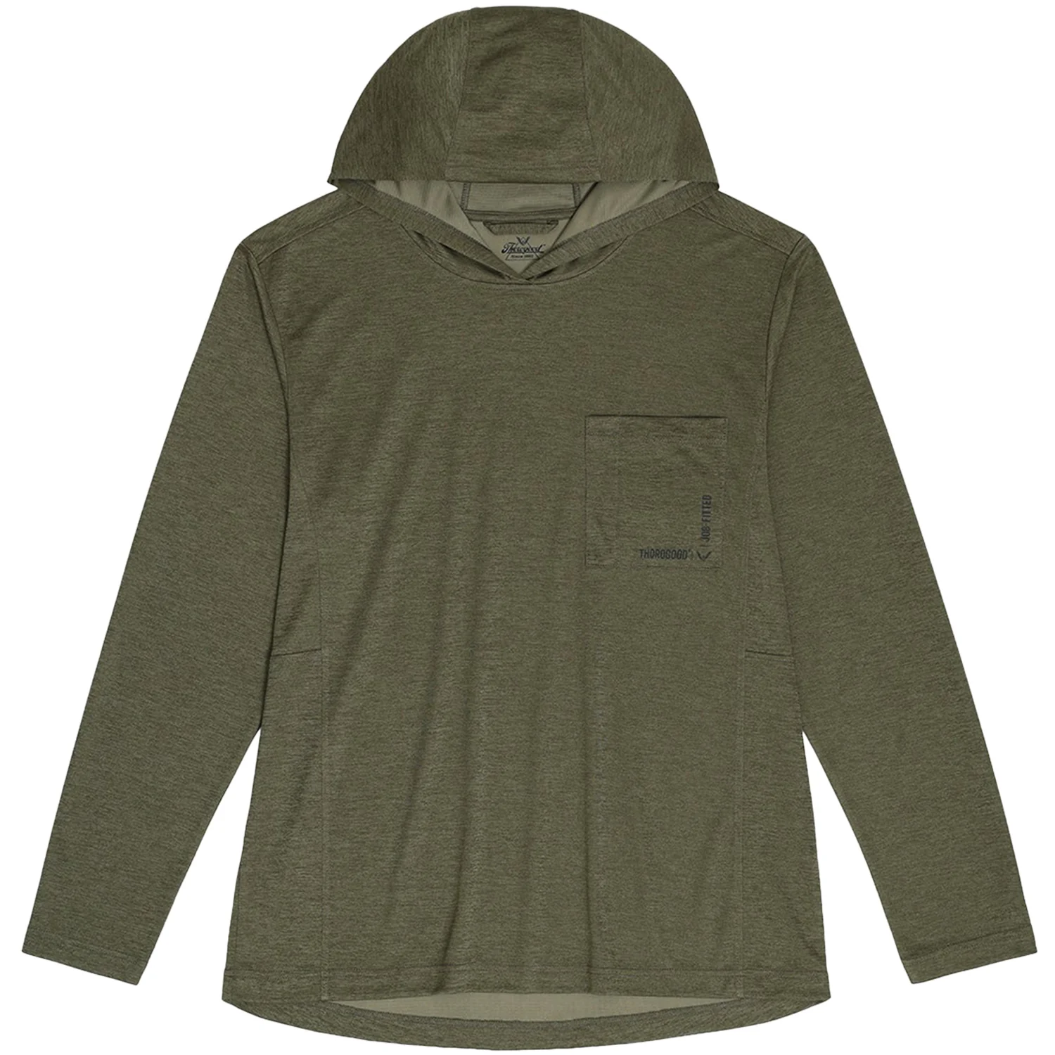 Thorogood Men's Lightweight UPF COOLMAX® Hooded Long Sleeve T-shirt