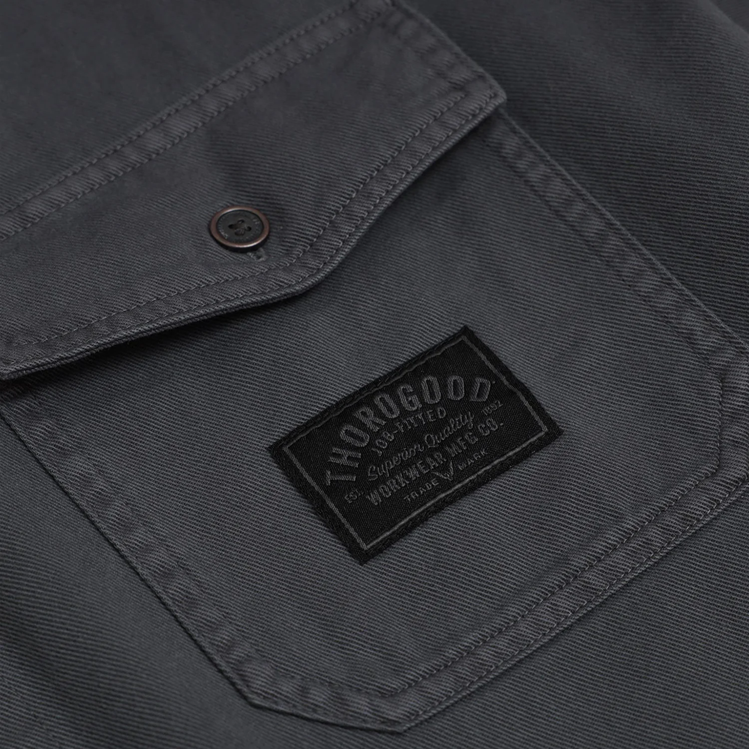 Thorogood Men's Short Sleeve Washed Garage Workwear Shirt - Image 10