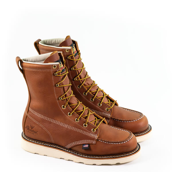 Thorogood Men's American Heritage Moc Toe MAXWear 8" Wedge Boot_Tobacco - Image 4
