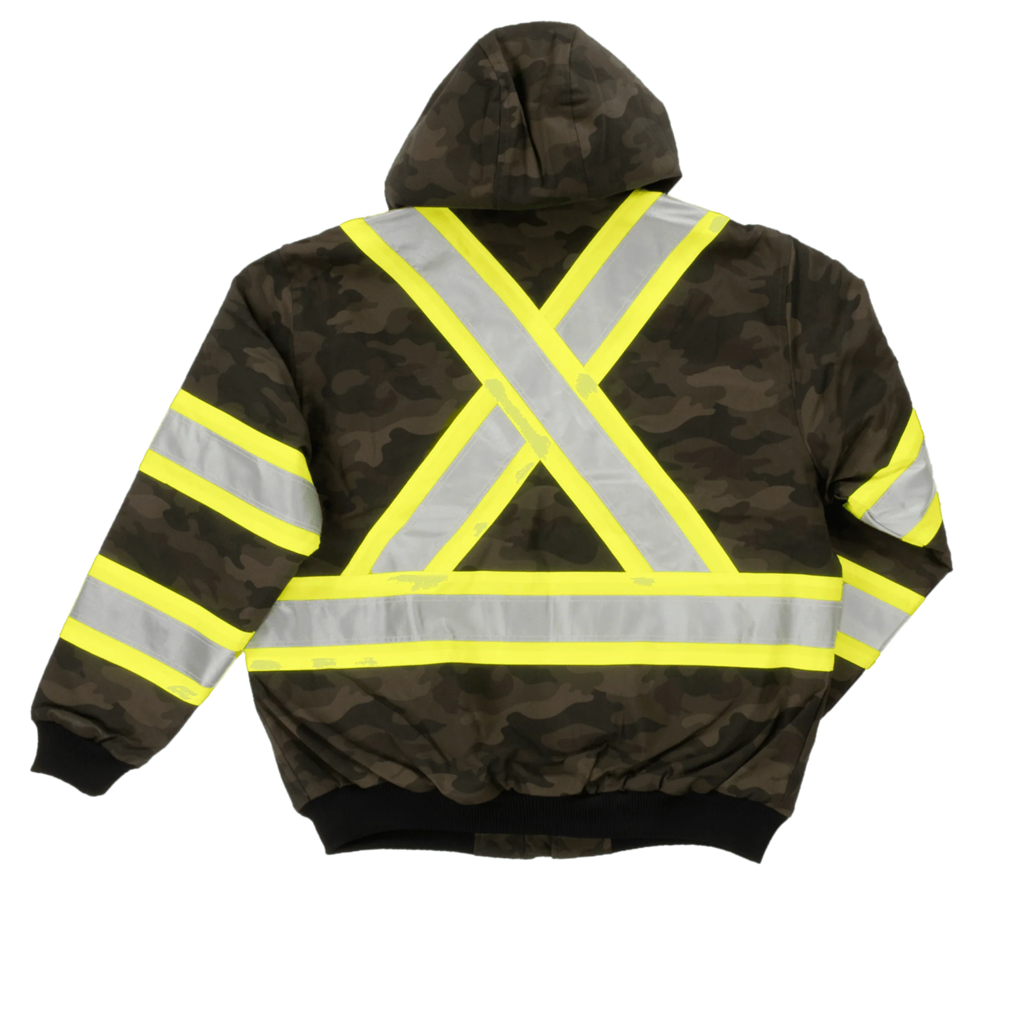 Tough Duck Men's Camo Flex Duck C1 Hi-Vis Hooded Safety Bomber - Image 2