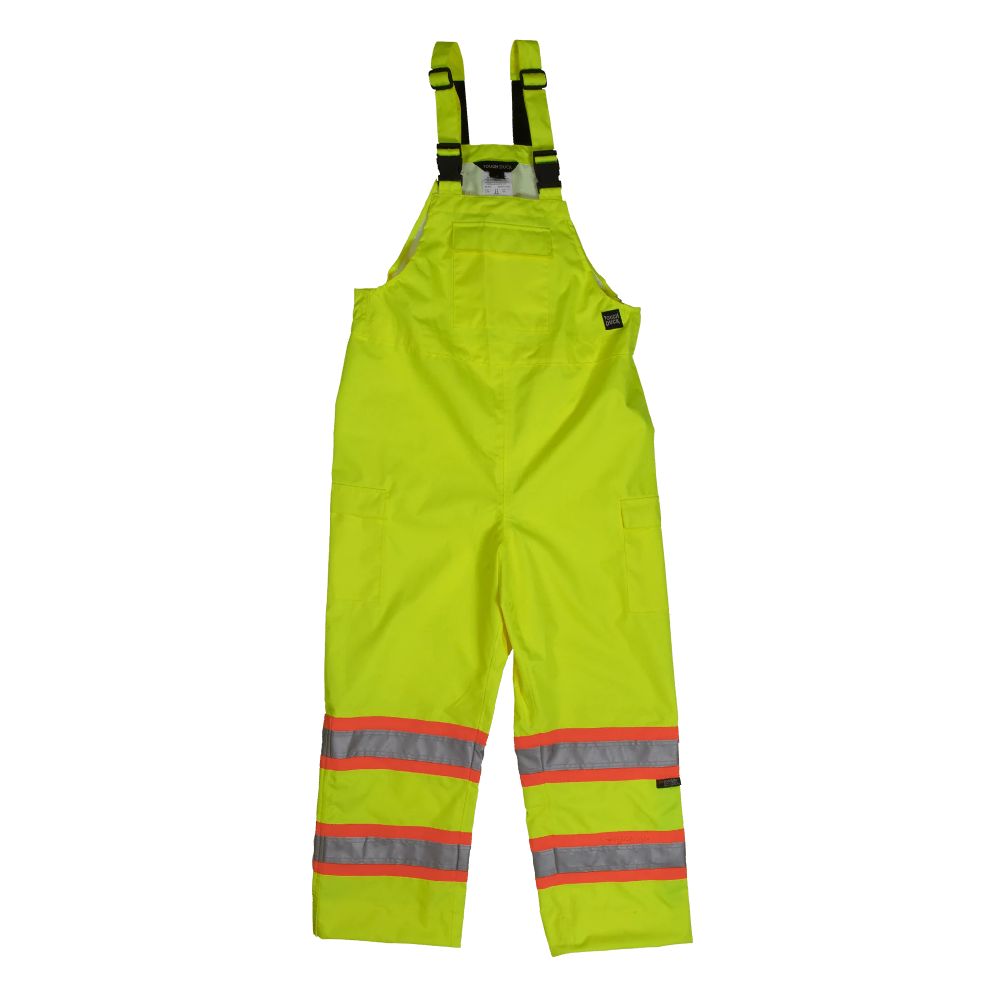Tough Duck Class E Hi-Vis Waterproof Safety Rain Bib Overall - Image 2