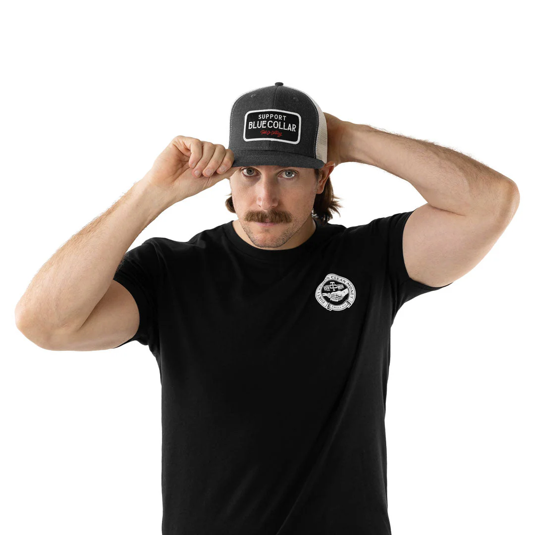 Troll Co. Men's Barricade "Support Blue Collar" Graphic Snapback Hat - Image 2