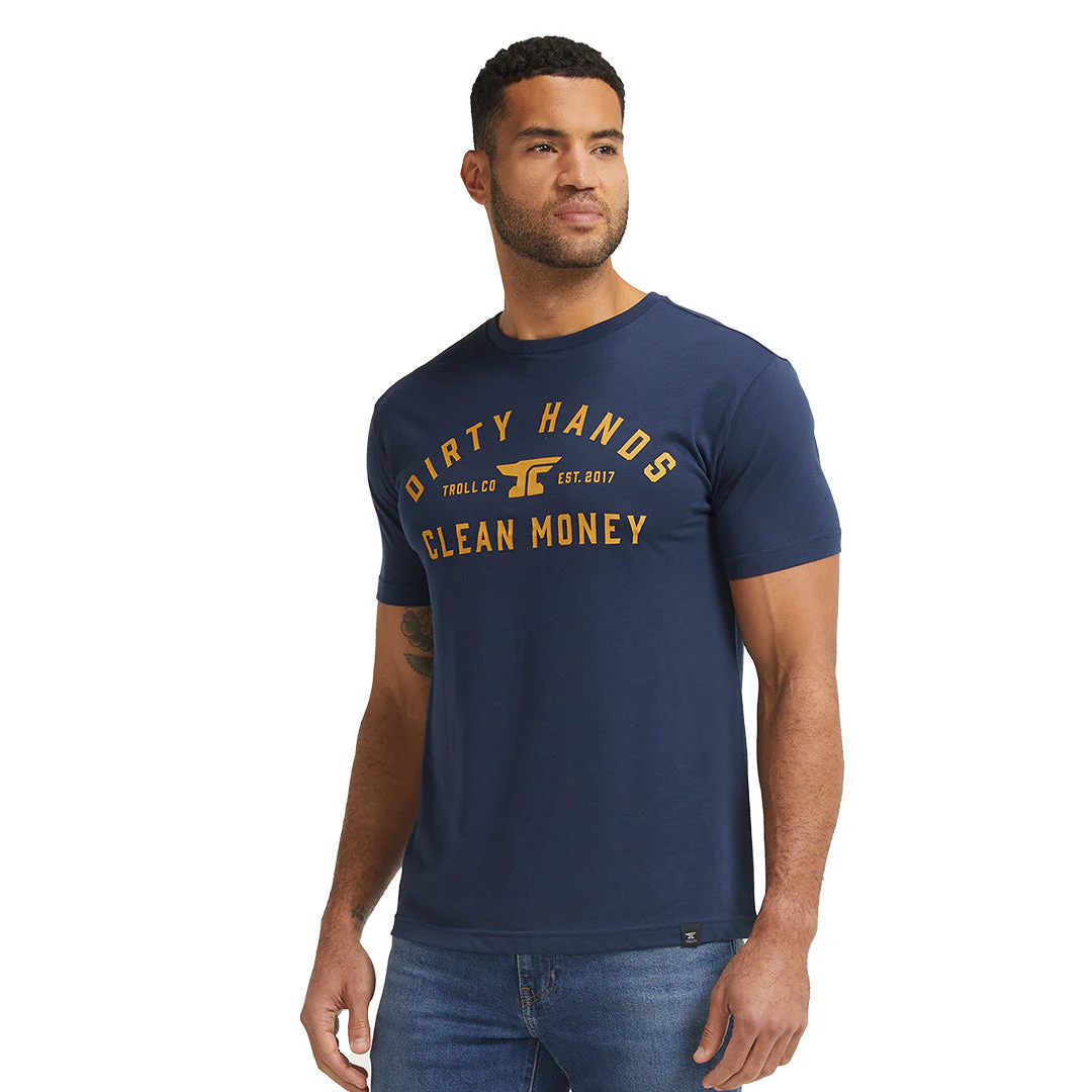 Troll Co. Men's "Dirty Hands Clean Money" Classic Short Sleeve T-Shirt