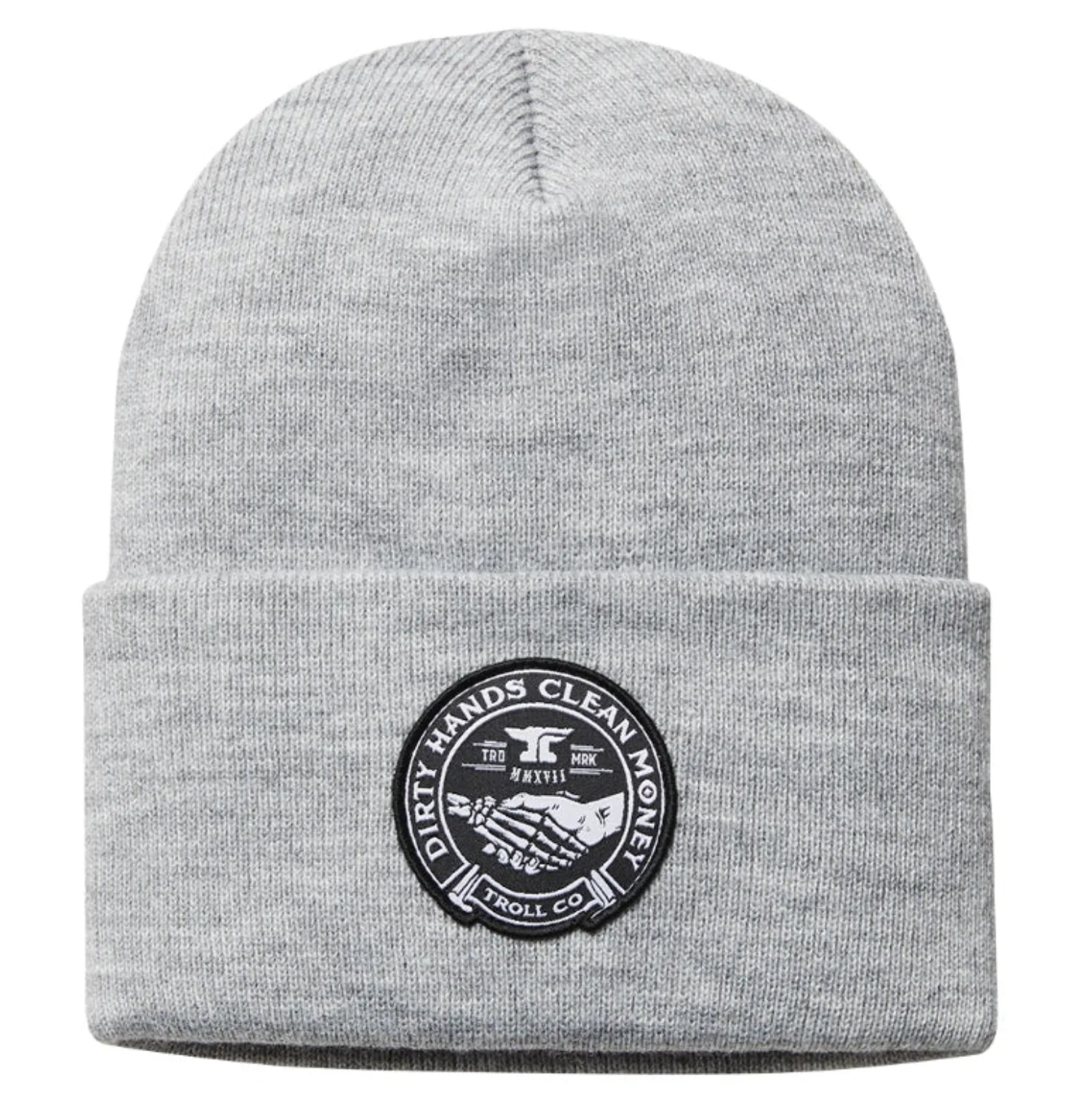 Troll Co. Haggler "Dirty Hands Clean Money" Graphic Patch Cuffed Beanie