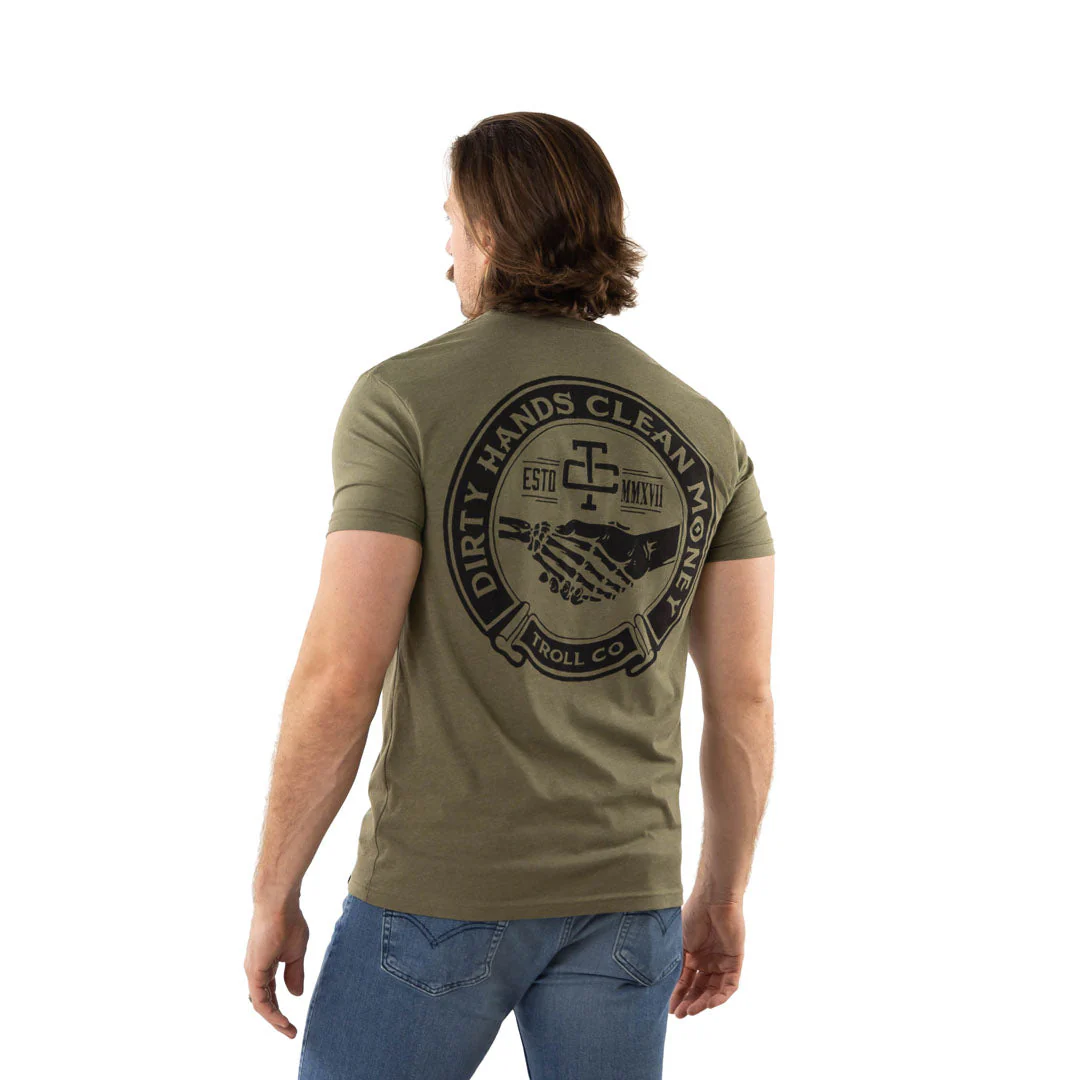 Troll Co. Men's "Dirty Hands Clean Money" Haggler Short Sleeve T-Shirt - Image 2