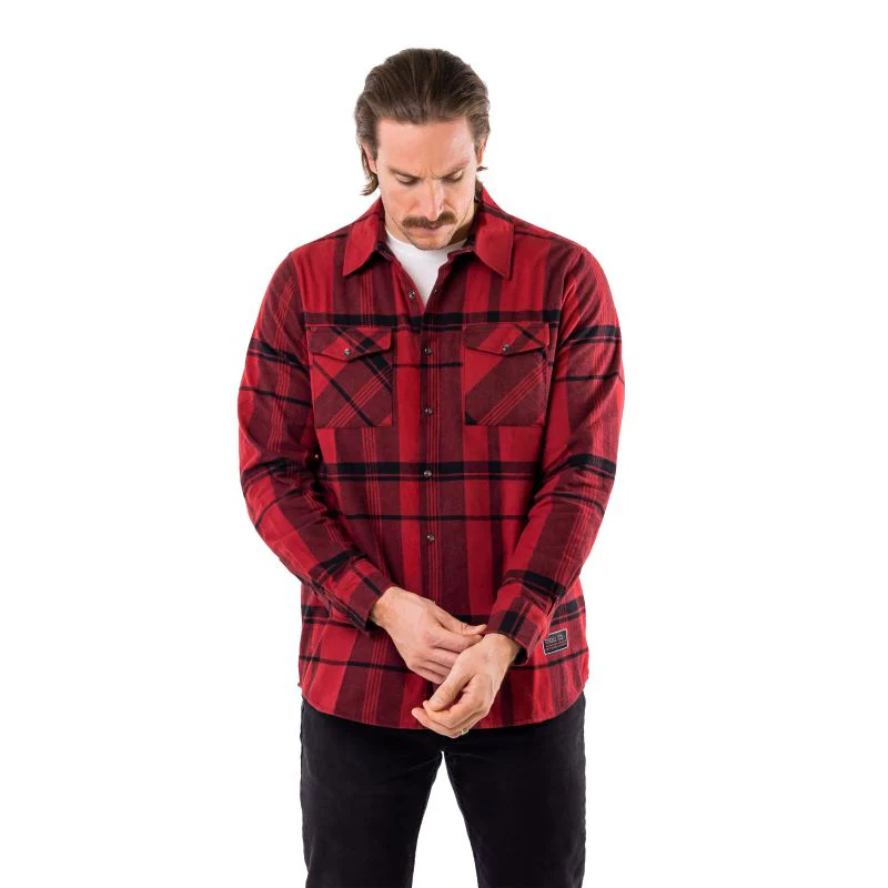 Troll Co. Men's Rory Chest Pocket Snap-Front Long Sleeve Flannel